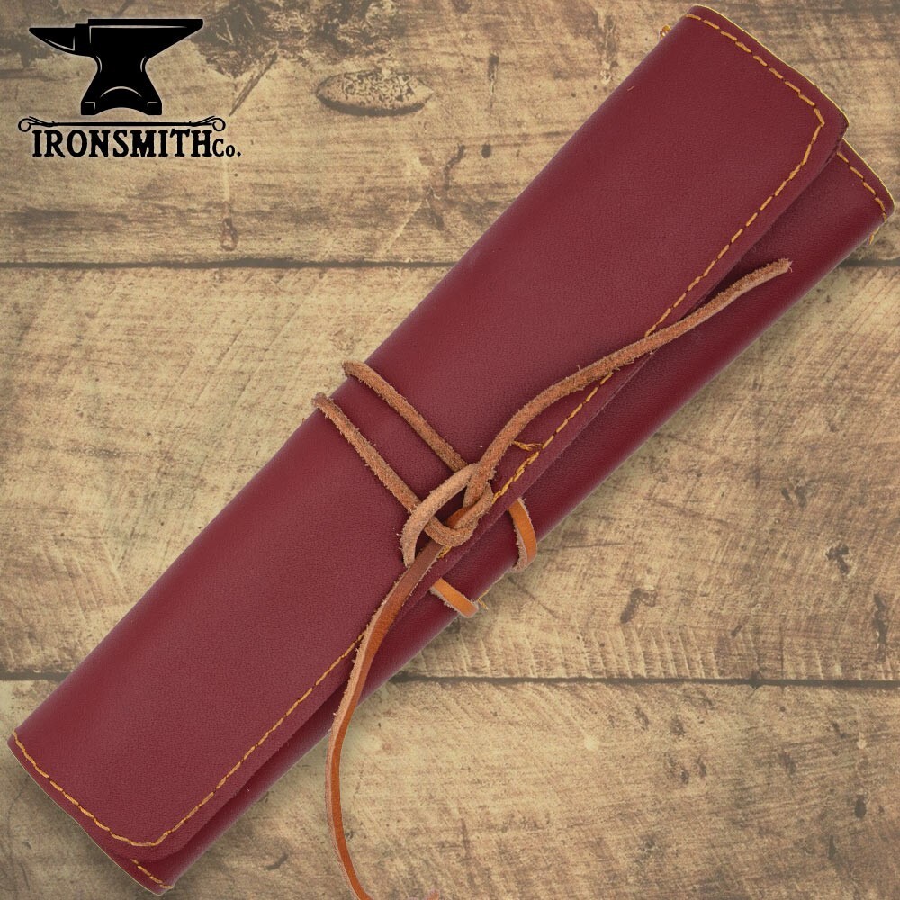 The Ironsmith Co. Pioneer Dining Set Includes Knife, Spoon, Fork | Leather Pouch