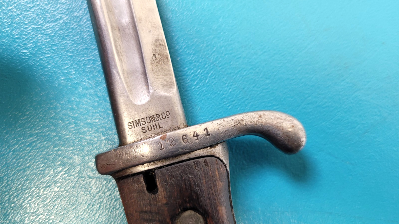 Rare WWI Peruvian Model 1909 Quillback Bayonet Simson & Co. Suhl TR731