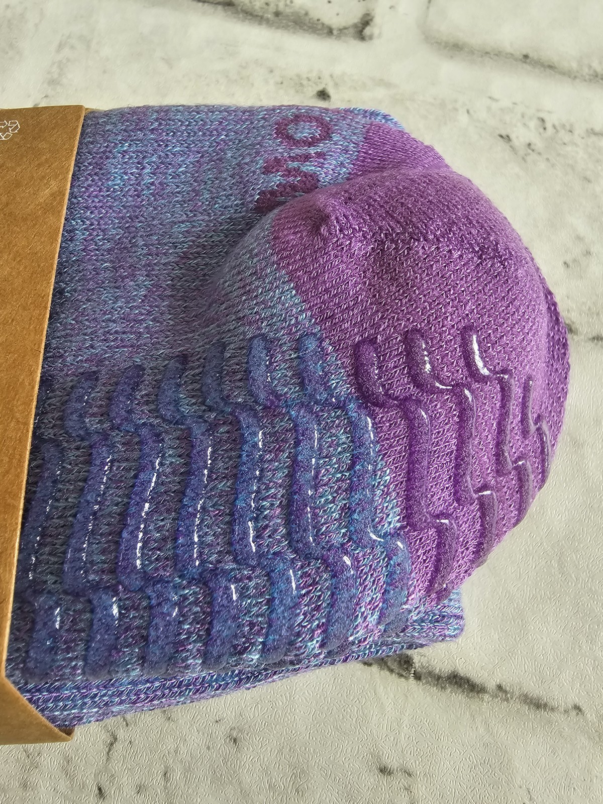 Wellow Size Medium Wide Calf Bamboo Compression Socks In Galaxy Twist