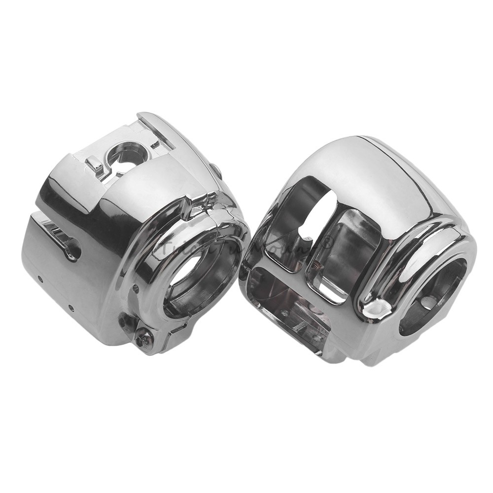 Chrome Handlebar Control Switch Housing Cover Kits For Harley Softail Heritage