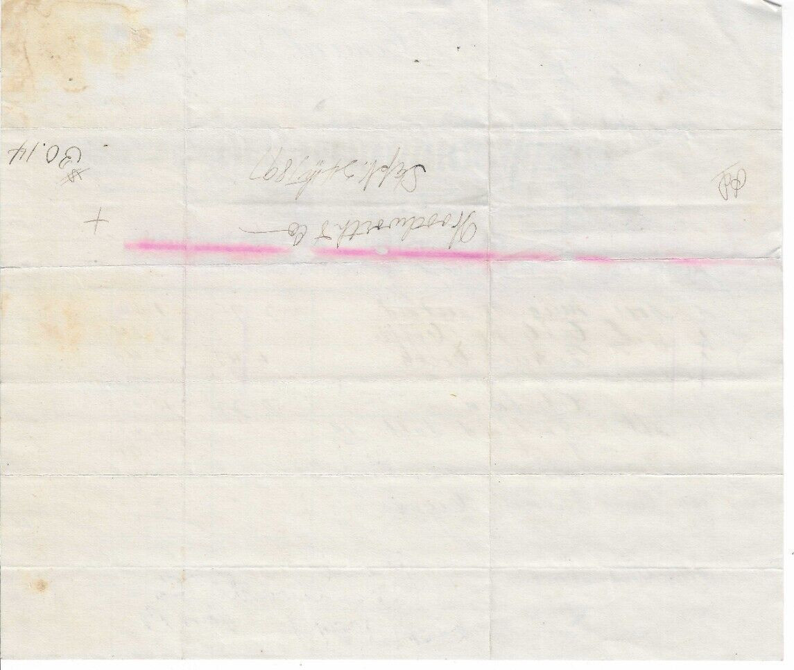 1897 Receipt, Woodworth & Co., Groceries, Provisions, Concord, New Hampshire
