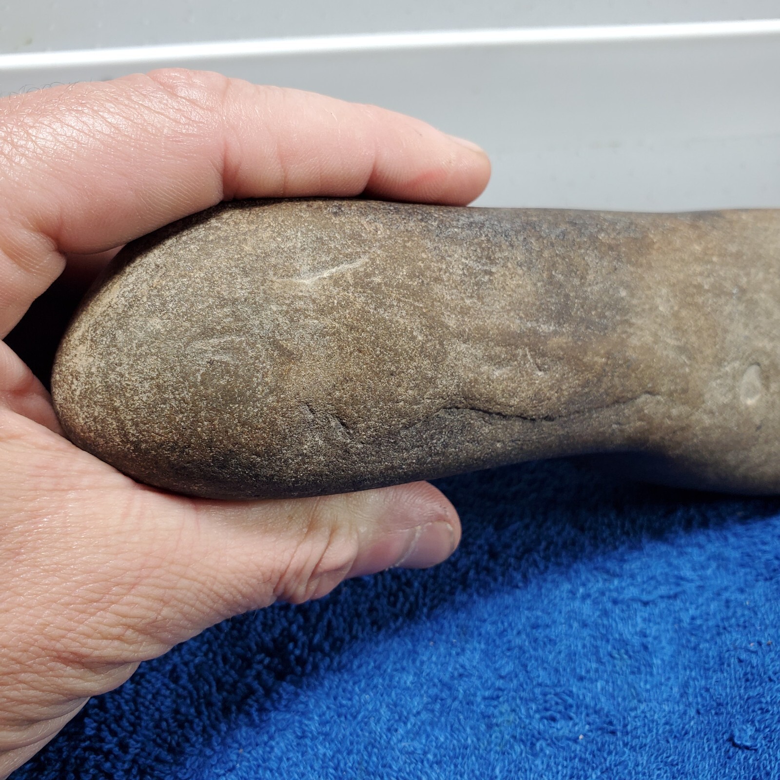 Celt Artifact 7" Indian Hardstone Club Polished Native Stone Tool Pennsylvania?