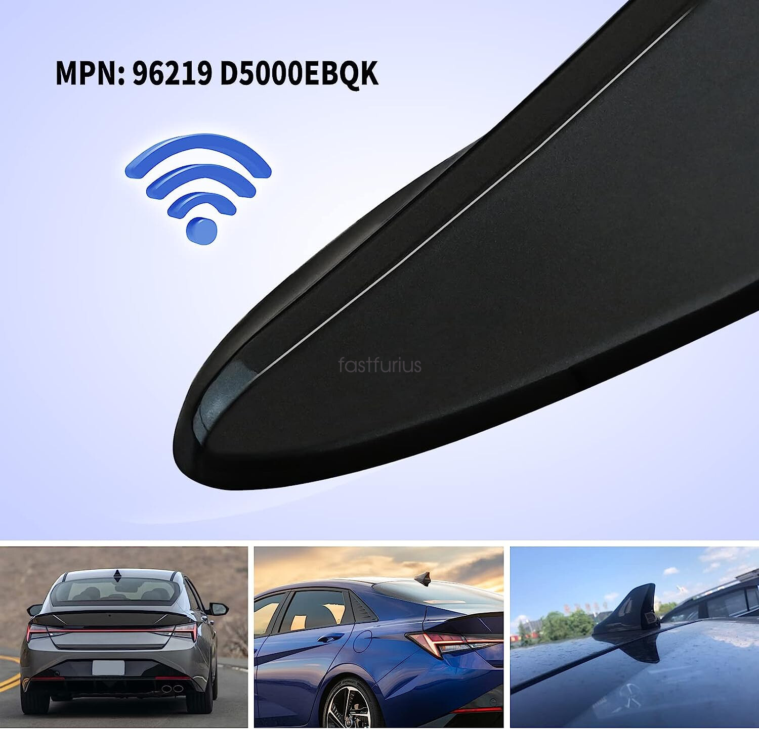 For 2014-2020 Kia Optima Black Antenna Cover Roof Fin 96219-D5000EBQK