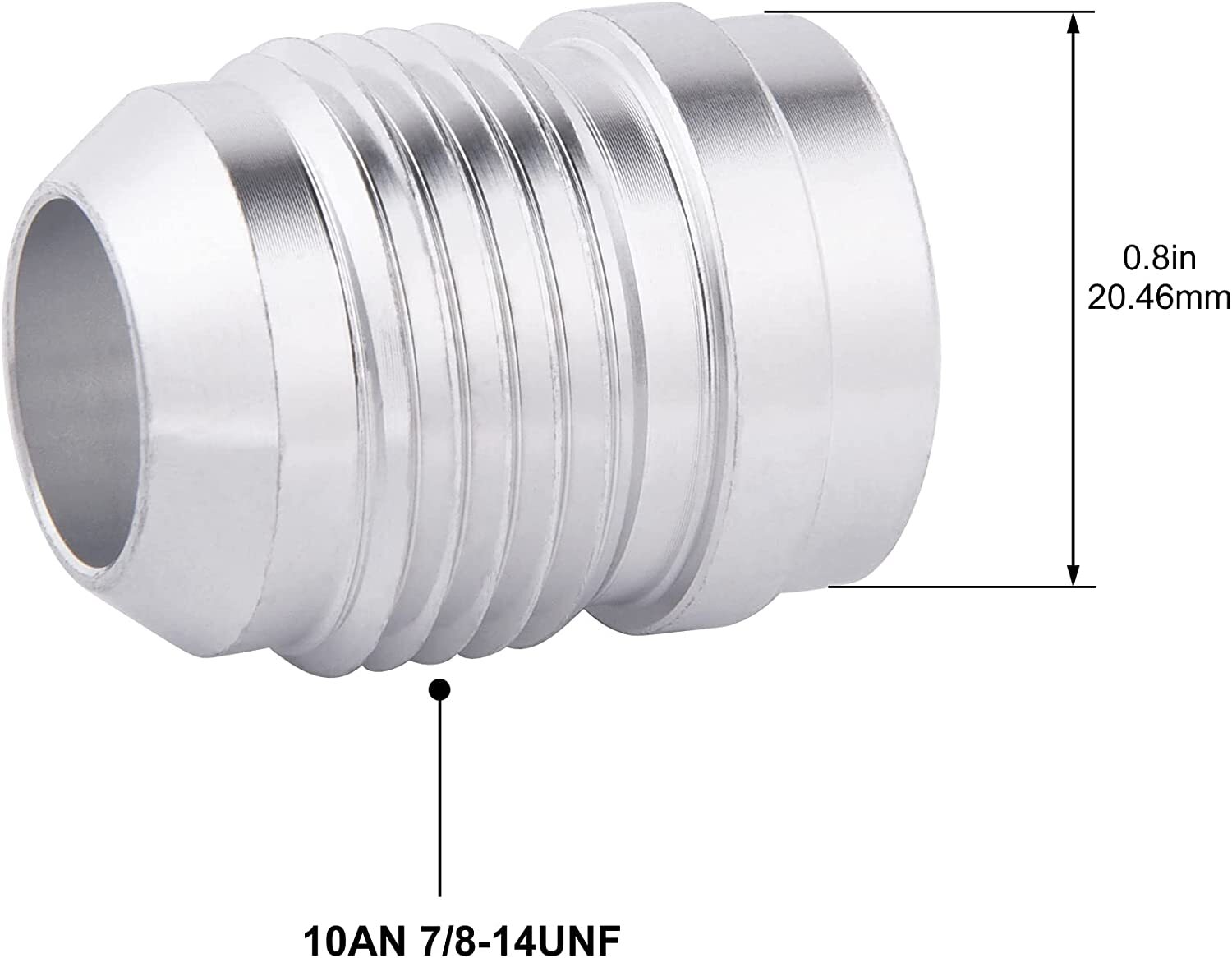 LokoCar Male 10AN Weld On Bung Fittings Adapter Kit AN10 Sealing Aluminum 2Pcs