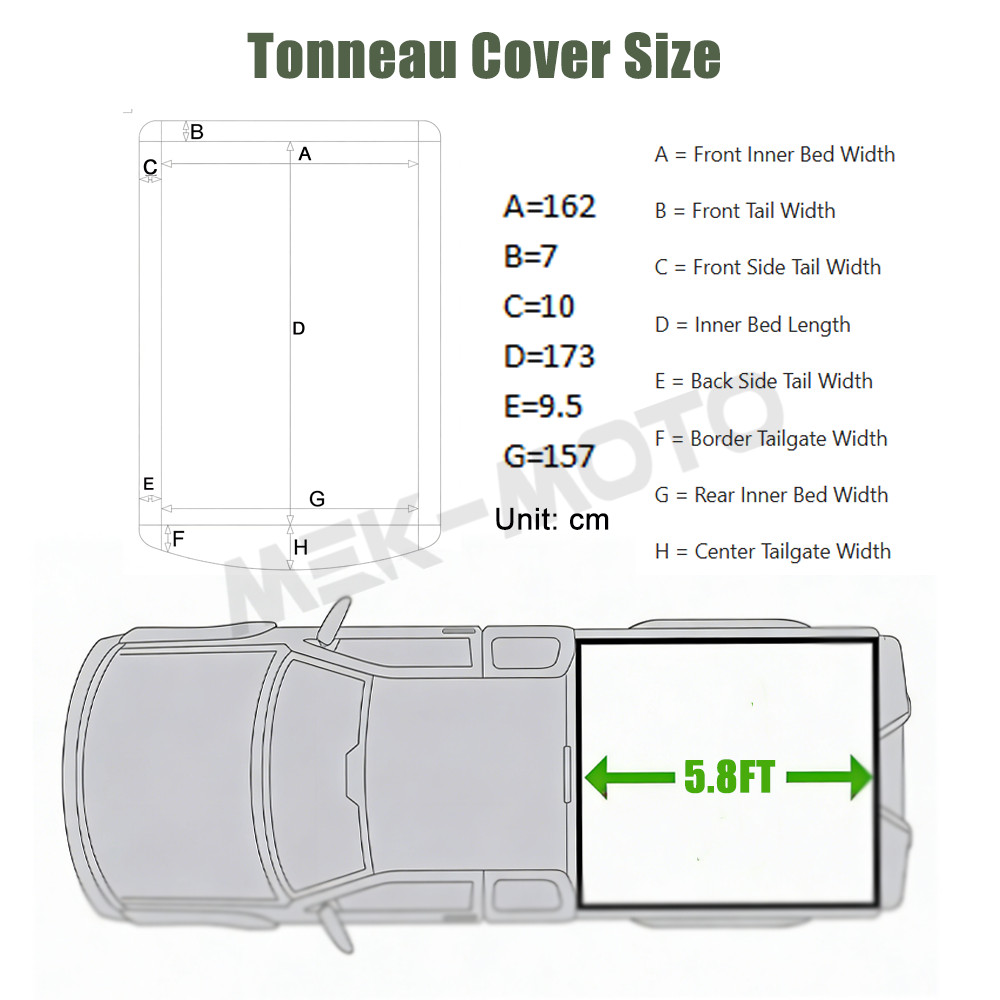 5.8FT Truck Retractable Hard Tonneau Cover For GMC Sierra Silverado 1500 14-26