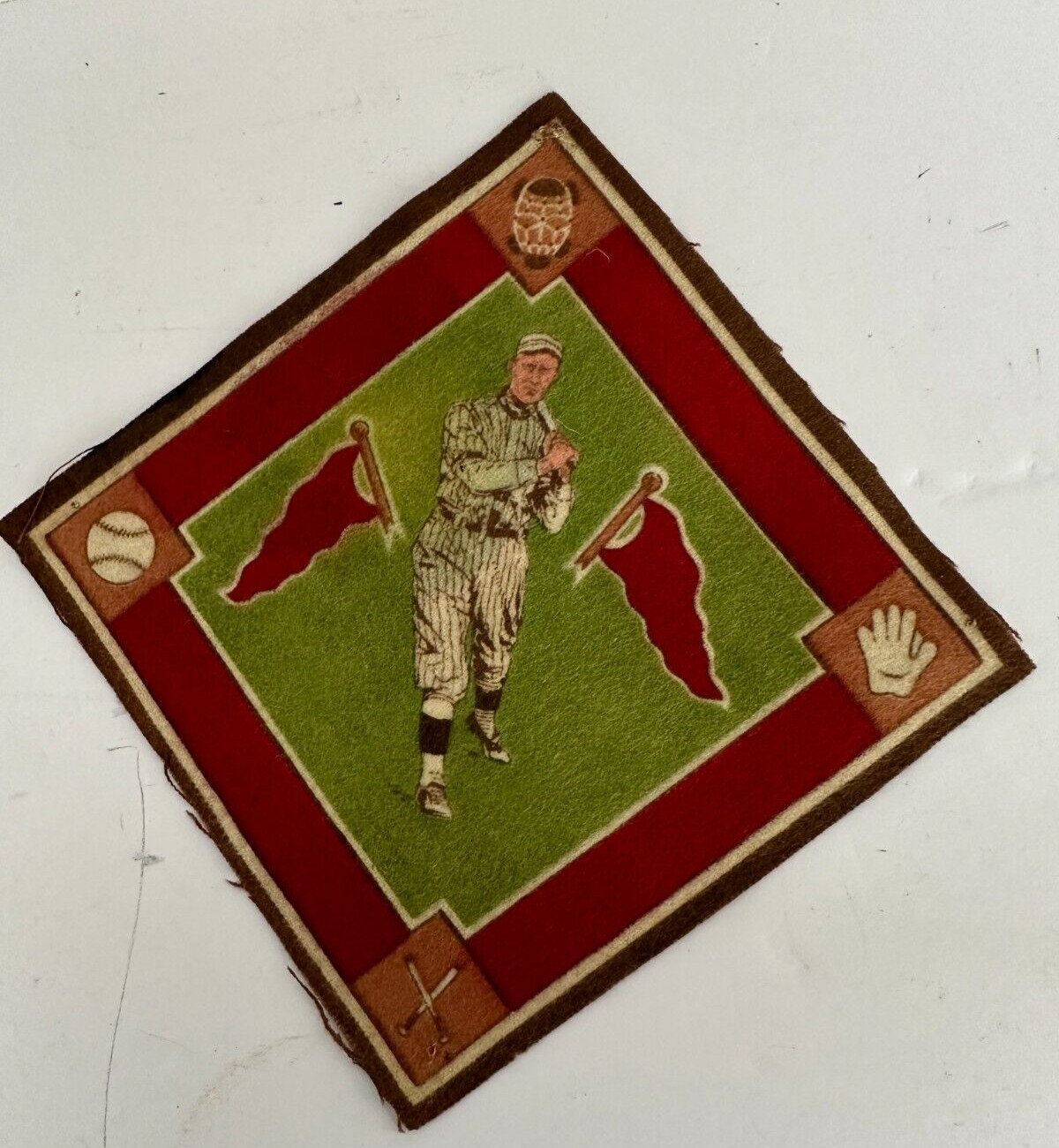 1914 B18 Baseball Tobacco Souvenir Blanket Pennant John Hummel Brooklyn Dodgers