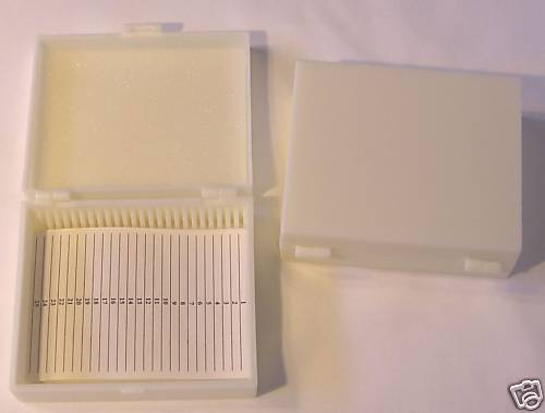 Microscope Slides Storage Transport Box Case 25 Slides