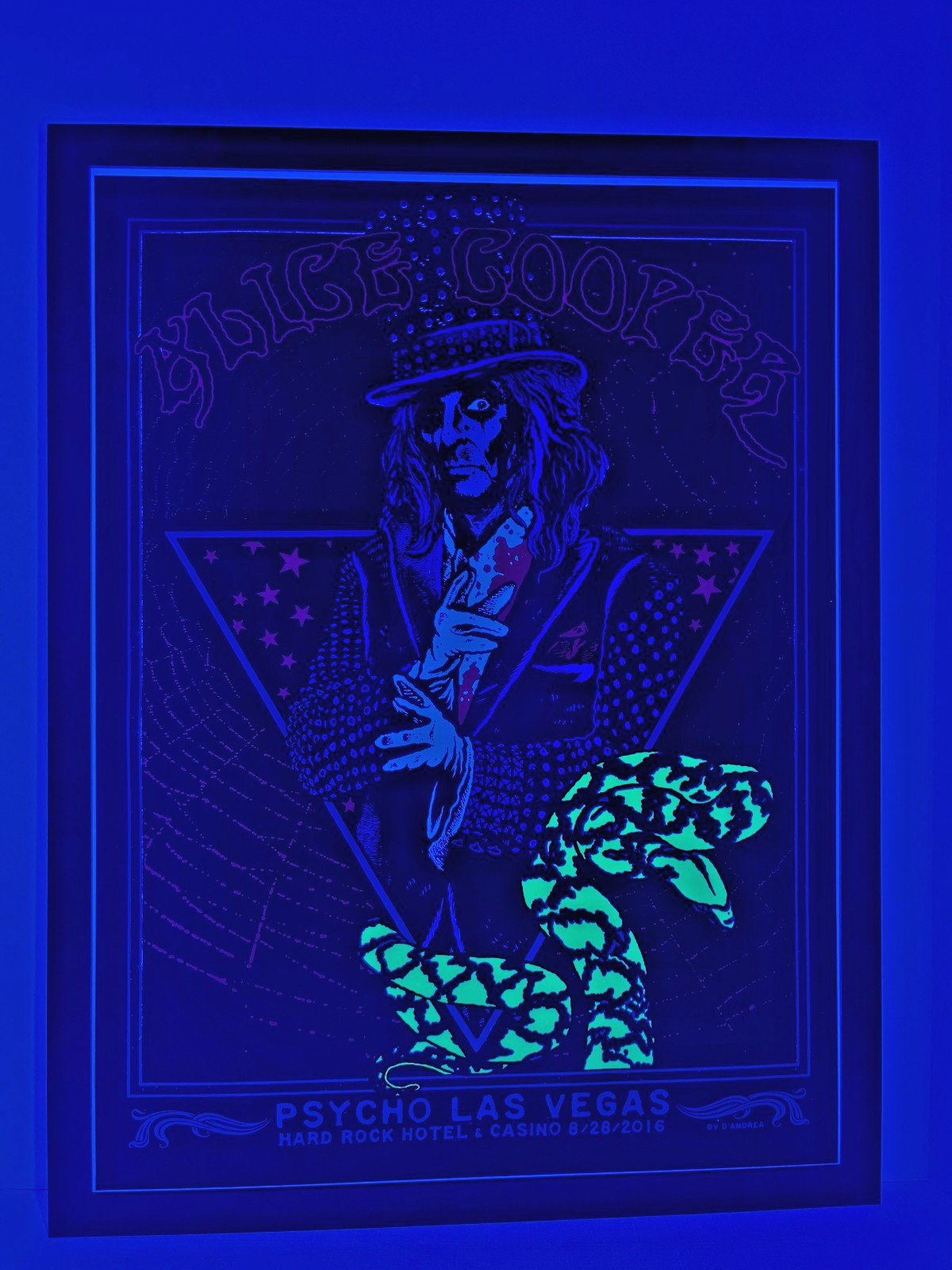 Psycho Las Vegas Concert Poster Alice Cooper 2016 Unframed Near Mint 18"X 24"