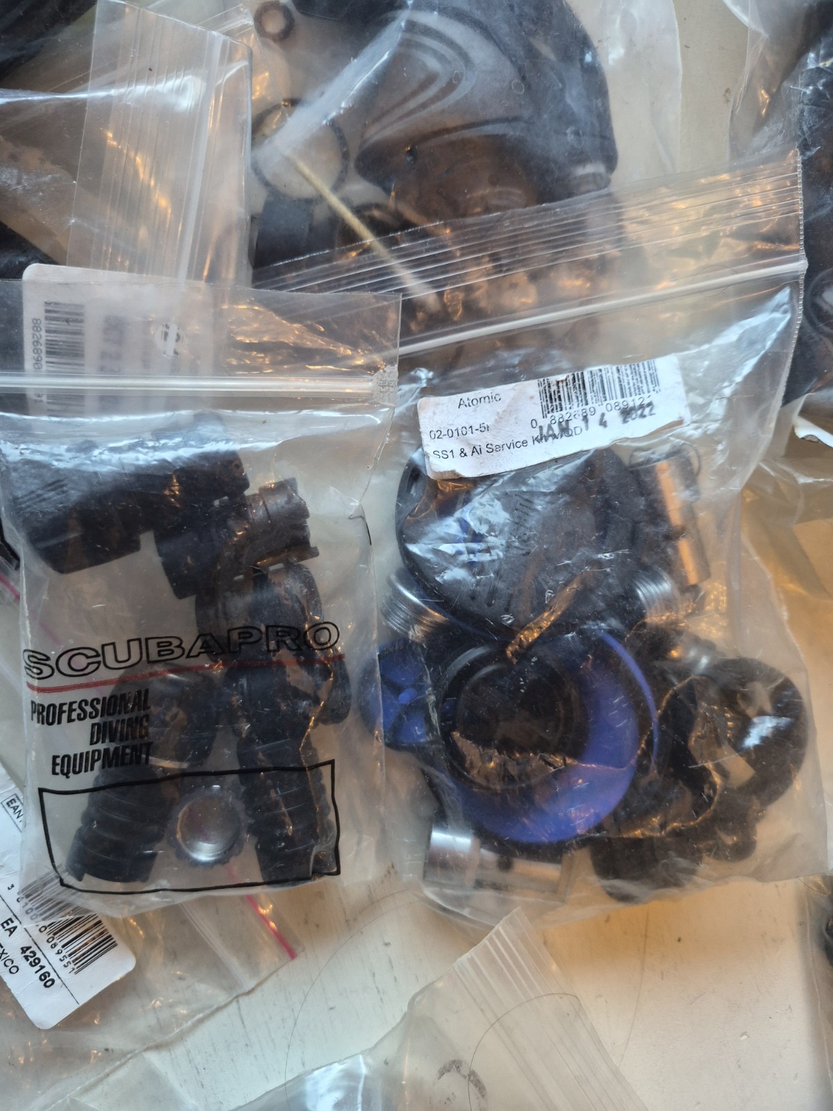 Huge Lot of Scuba Diving Equipment - Mares, Oceanic, Atomic, Apollo & More! Read