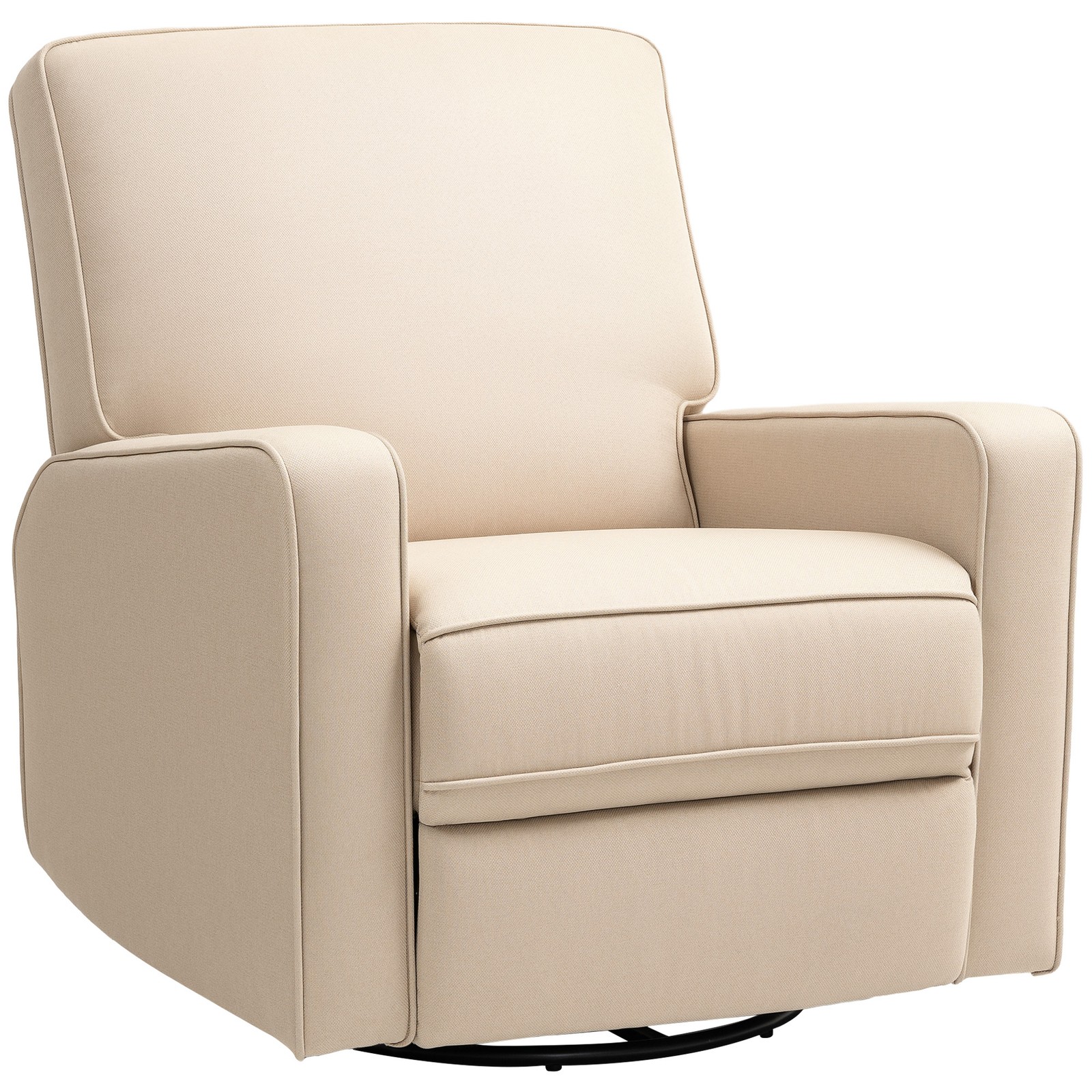 Manual Recliner Chair, Glider Rocking Chair for Living Room, Beige