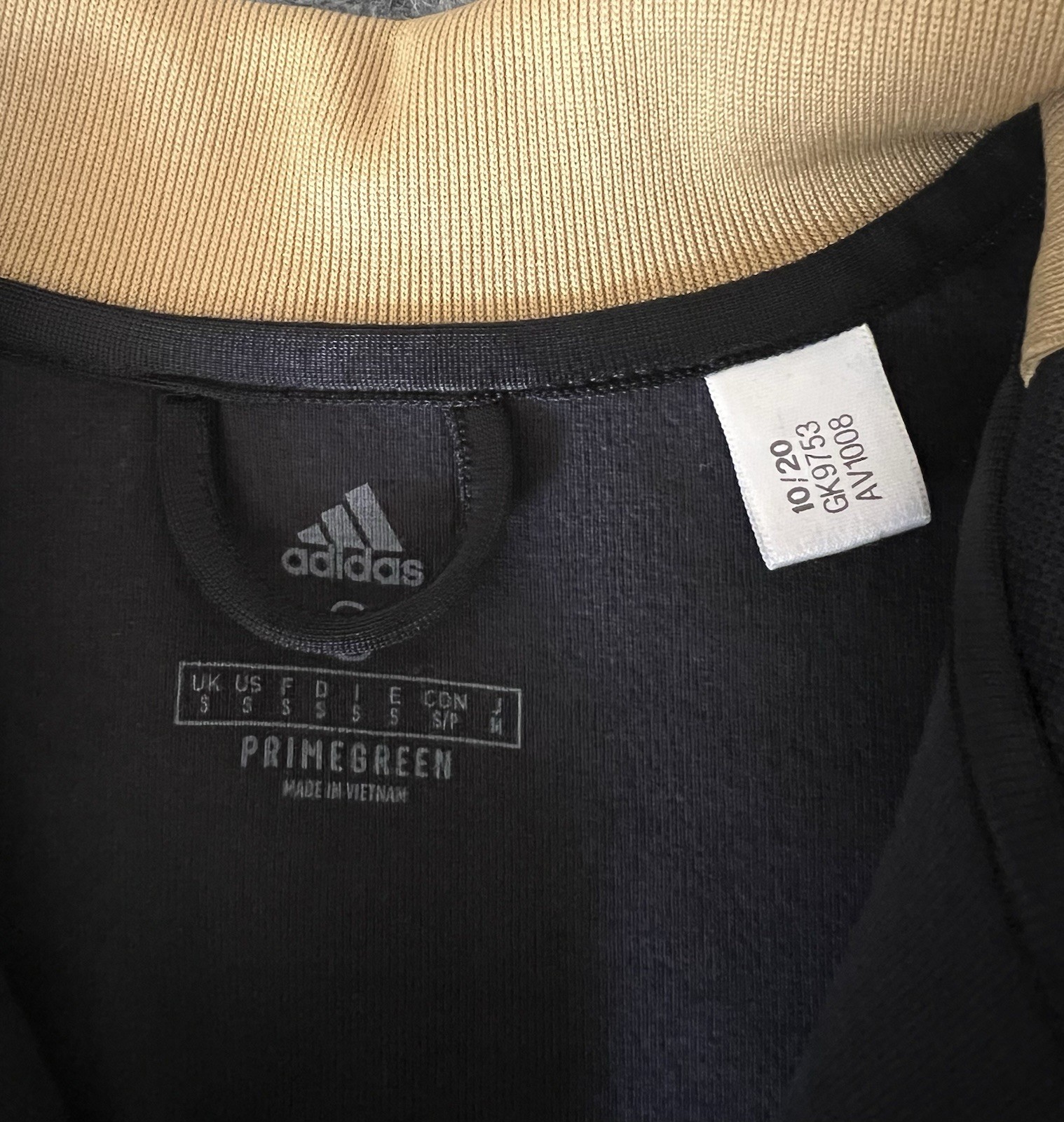 Los Angeles Football Club Mens Small Adidas Track Jacket Full Zip Black Gold