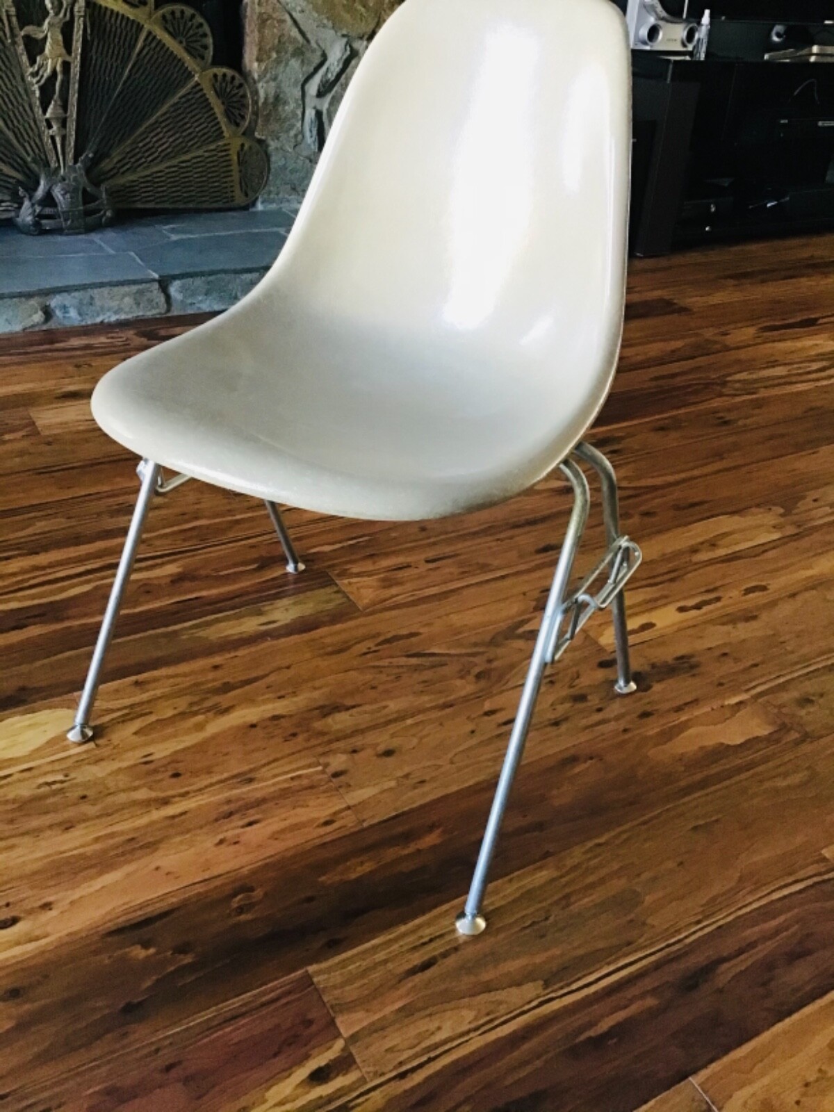EAMES ⭐️ MILLER Stacking Chair H Base Glides Set of 4 METAL Base Feet