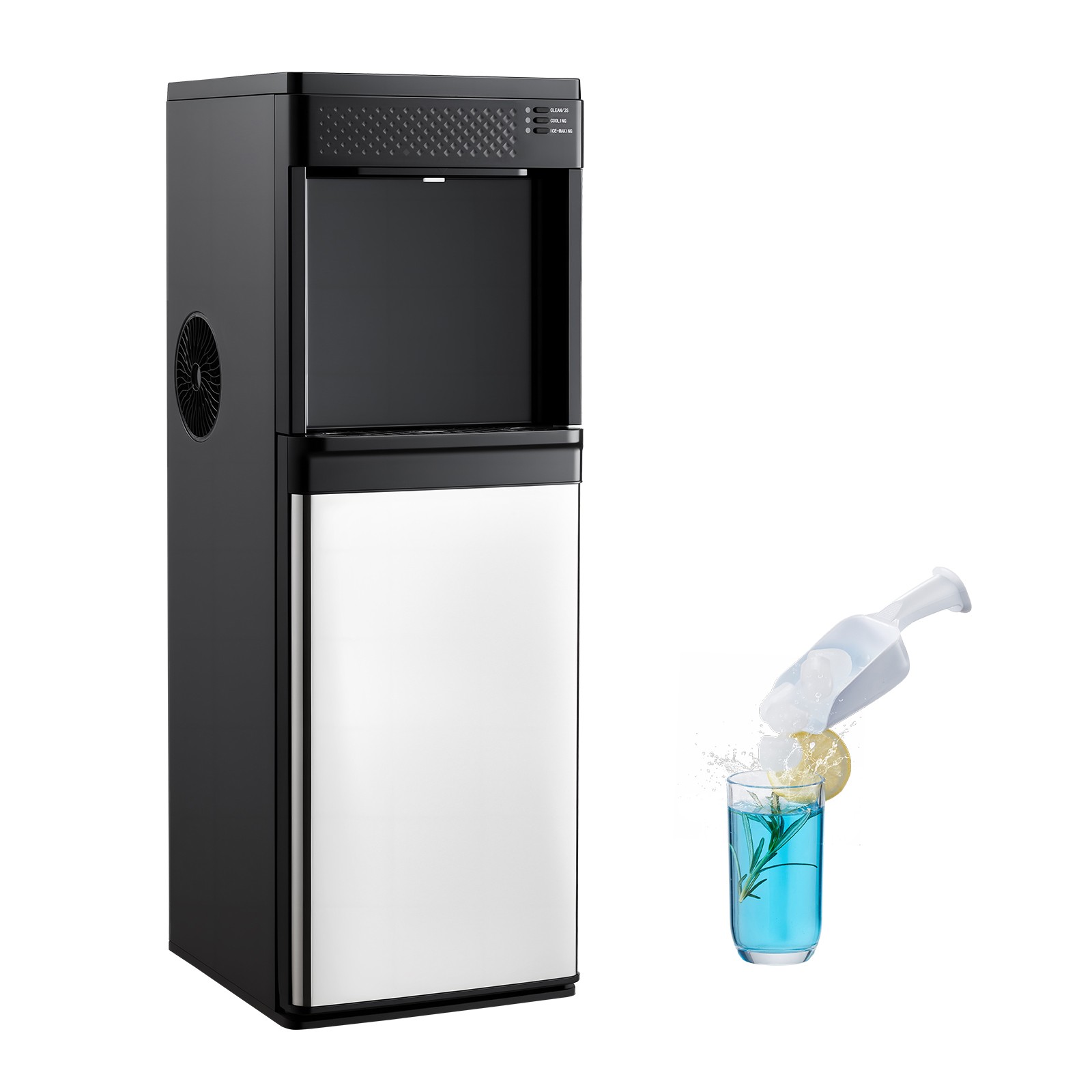 Uimoso 3-in-1 Floor-Standing Water Dispenser with Ice Maker for Home Use
