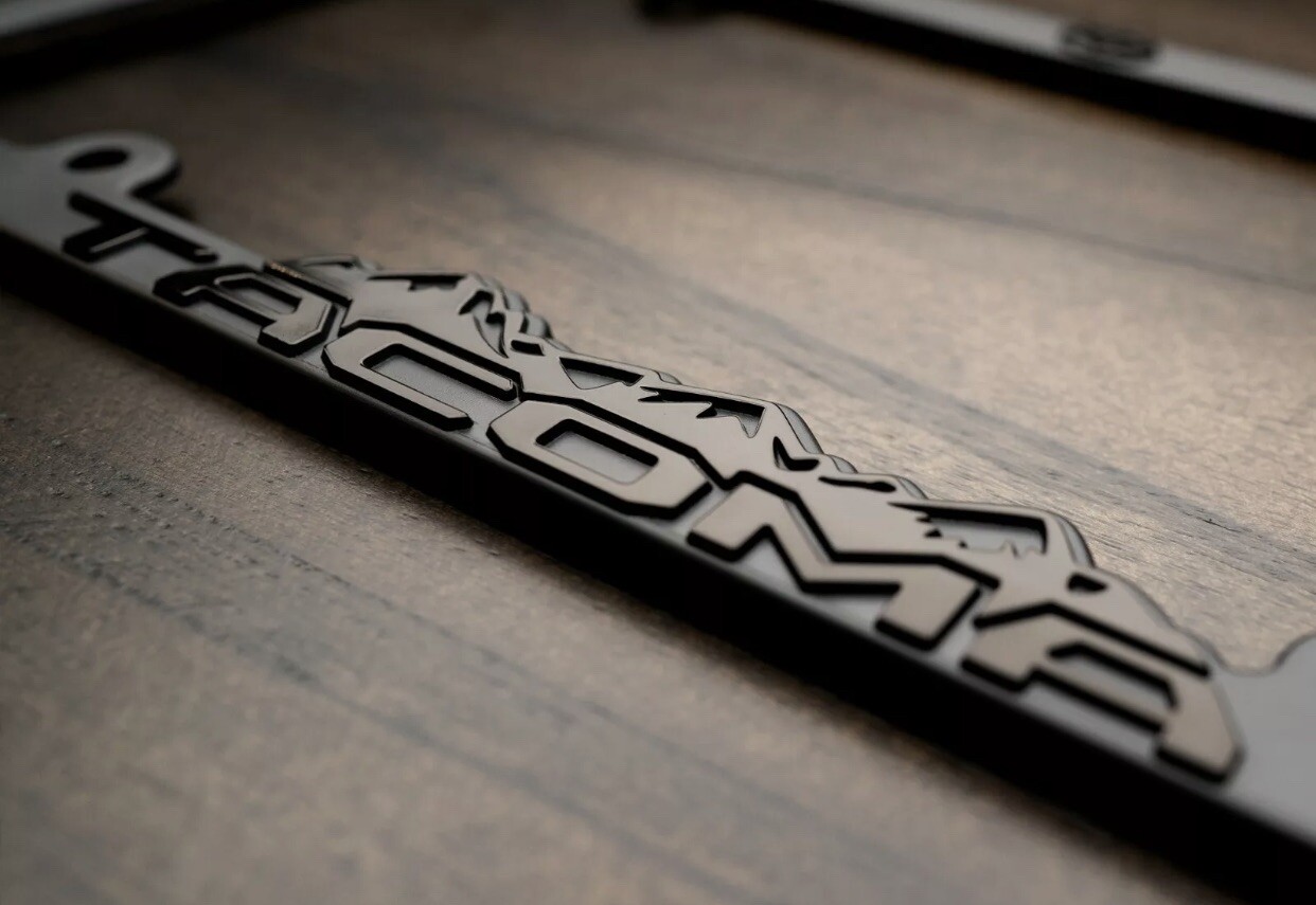 Fits Toyota-Tacoma-Custom-License-Plate-Frame-TRD-Offroad-Tacoma-BLACKOUT-taco