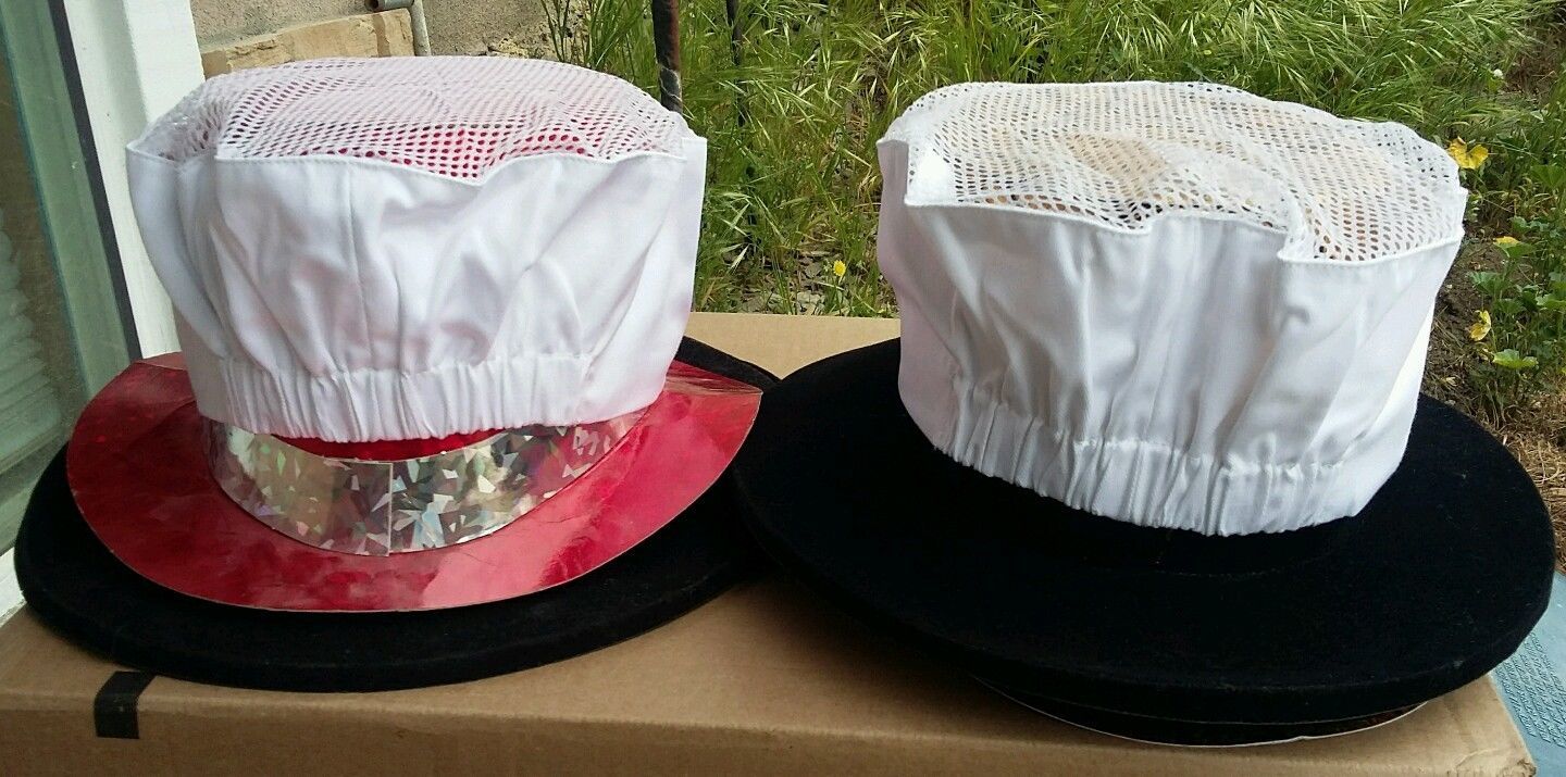 Breathable Mesh Chef Caps Beanie Top Hat Kitchen Cooking 12-Pack