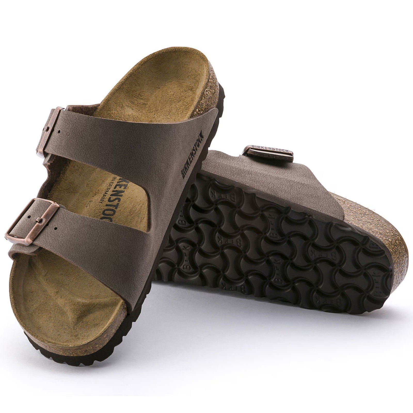 Birkenstock Arizona Birkibuc Sandals - Mocha