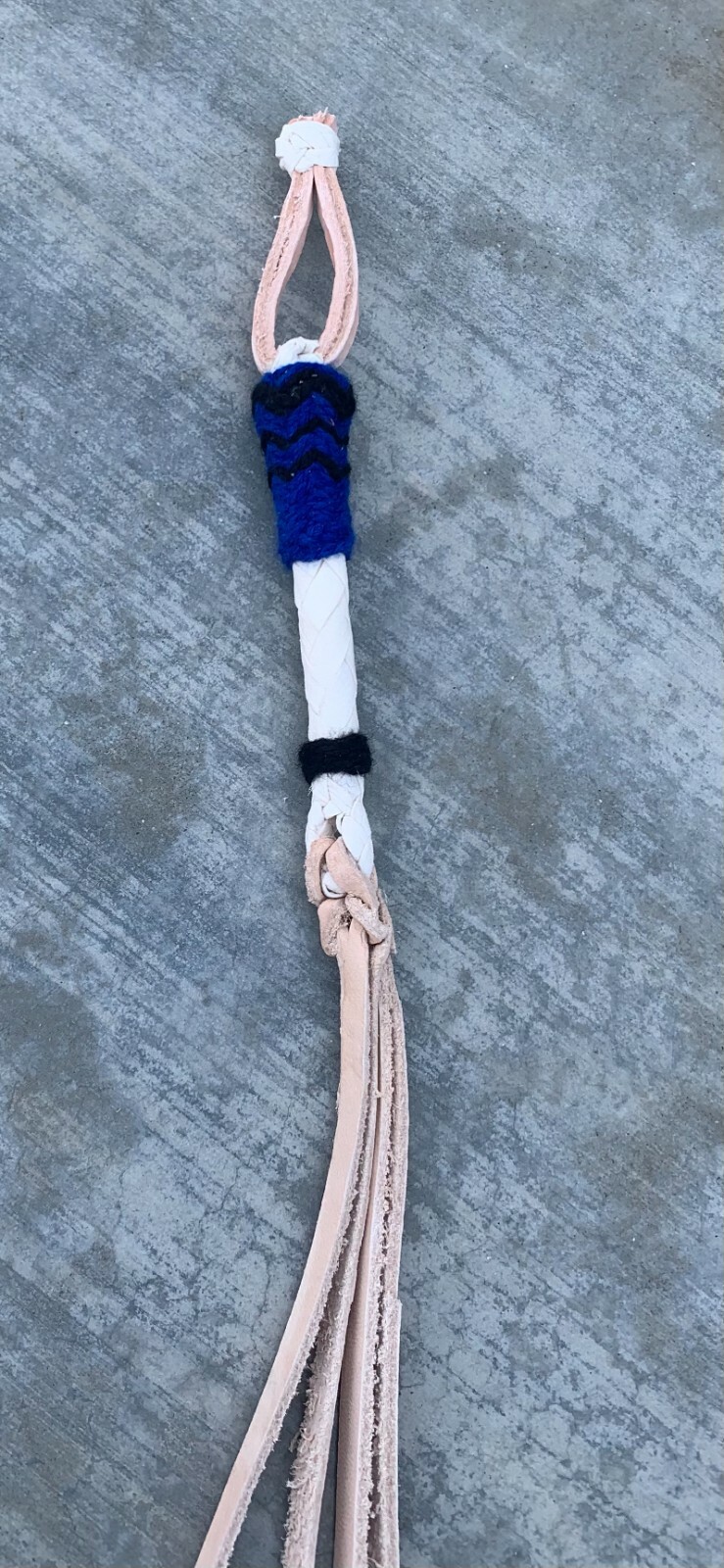 12" Keychain Style Horse Quirt, Cuarta Charra Estilo Llavero Cuartita de Cuero
