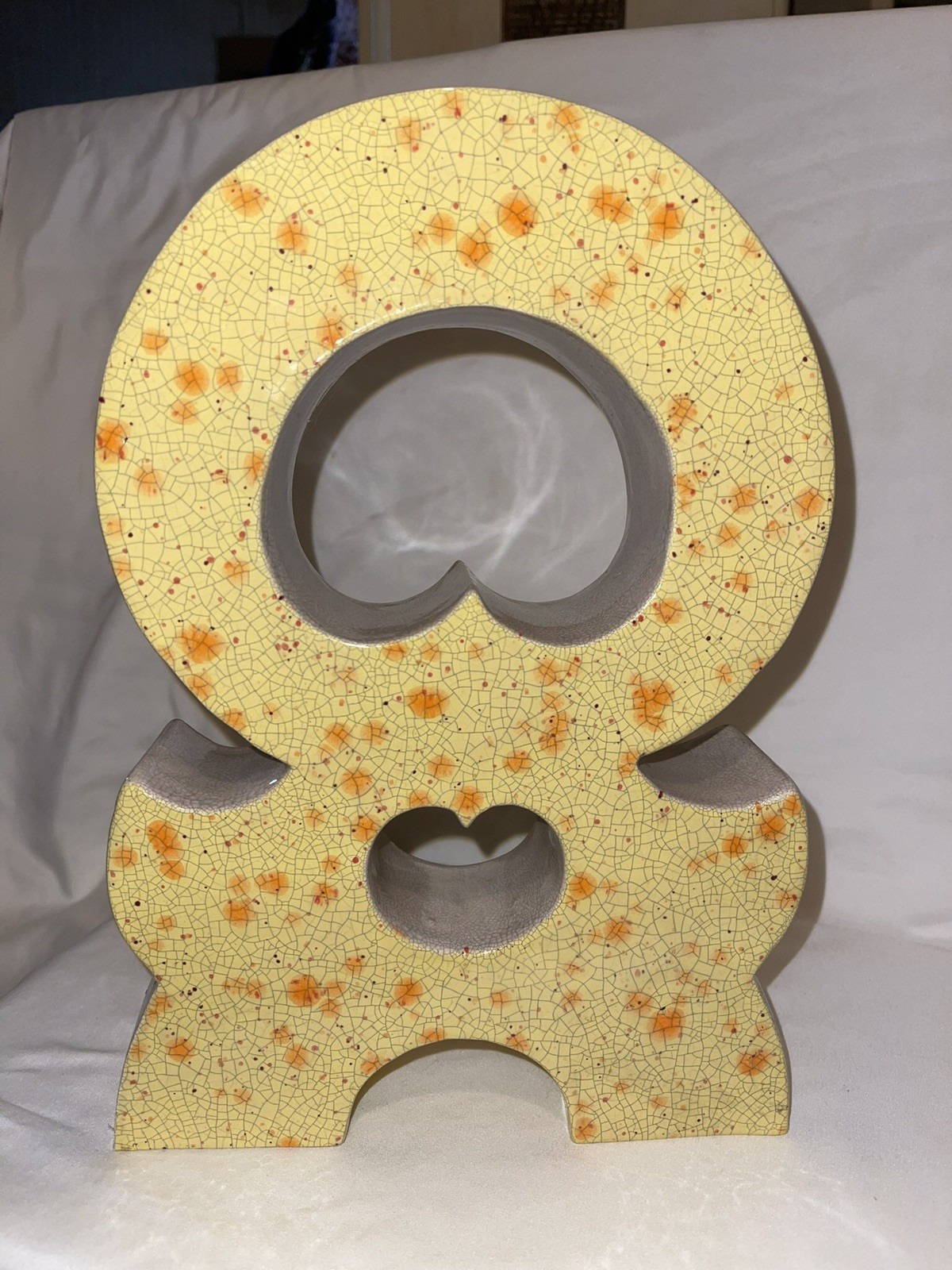 Raku Pottery Vintage Sculpture ￼ Nice