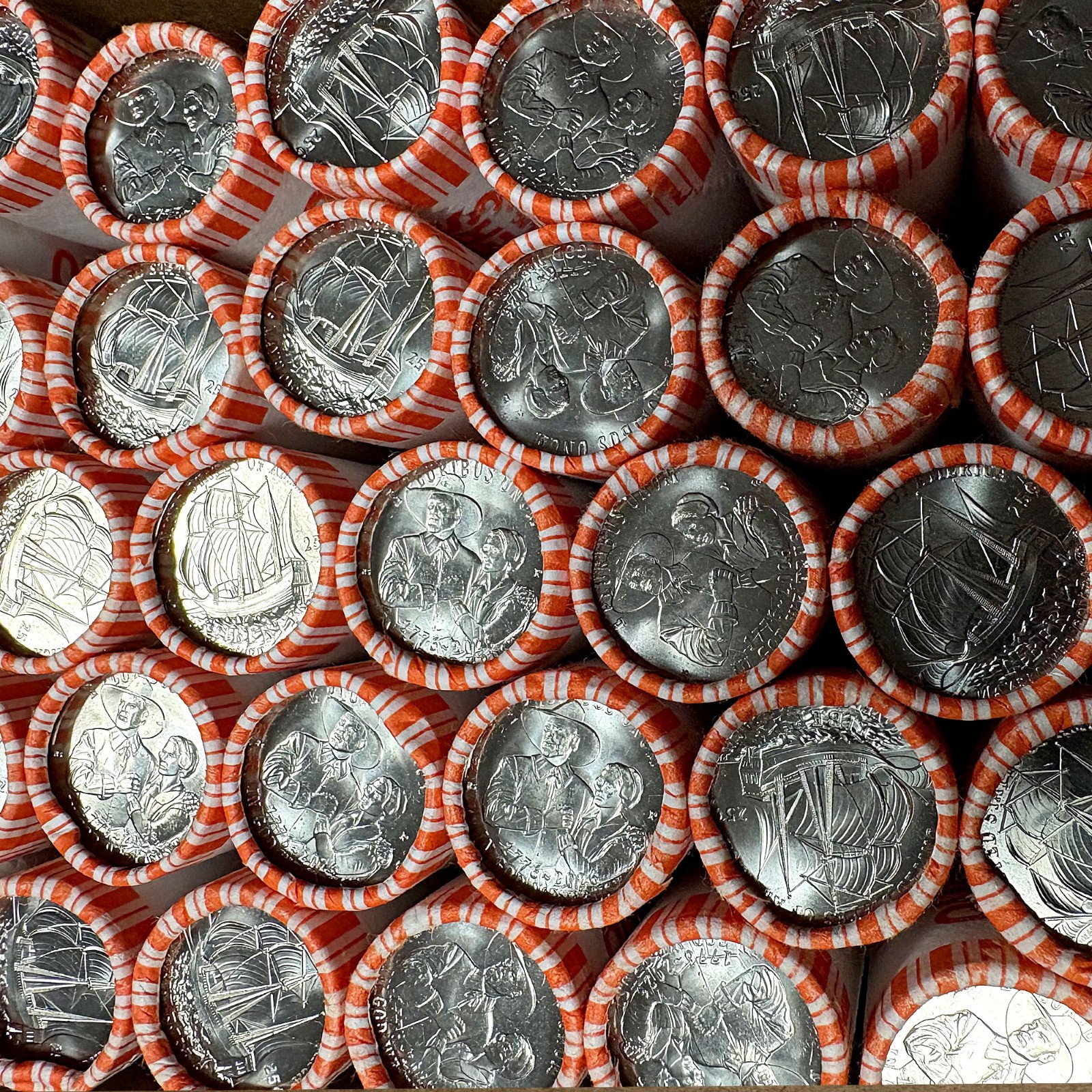 America 250 Mayflower Compact 1776-2026 Uncirculated Quarter $10 Roll * P Mint *