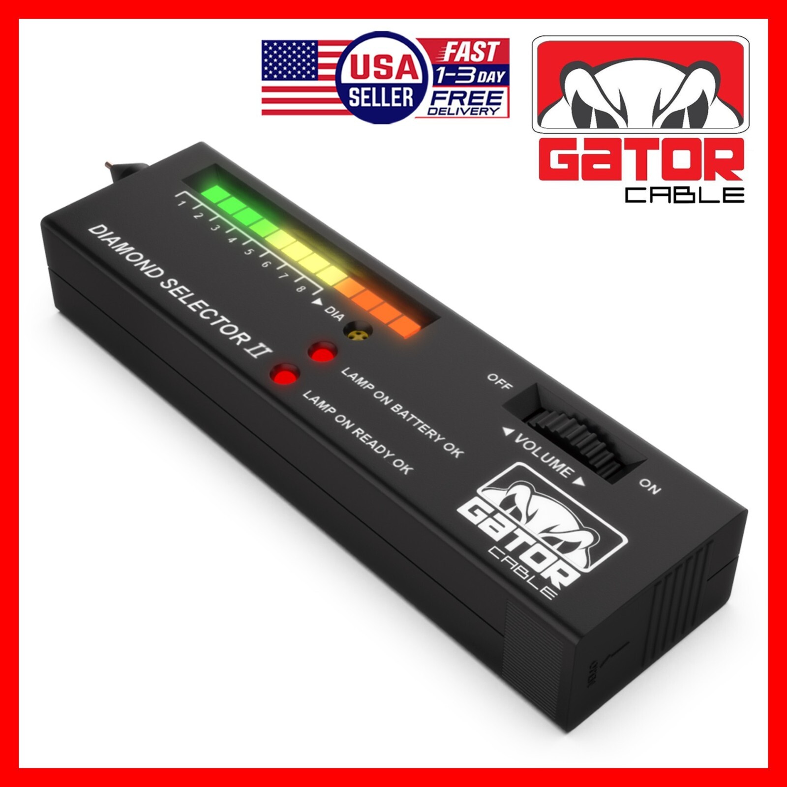 Diamond Gemstone Tester Selector Illuminated Jewelry Testing Tool Pen Portable