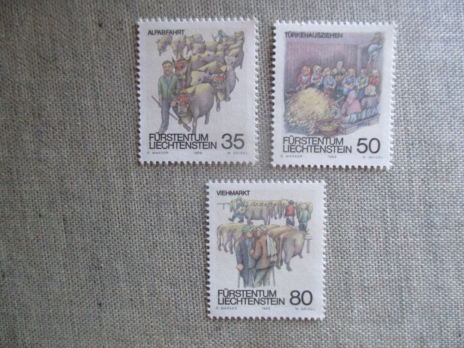 Liechtenstein, Scott# 915-917, MNH