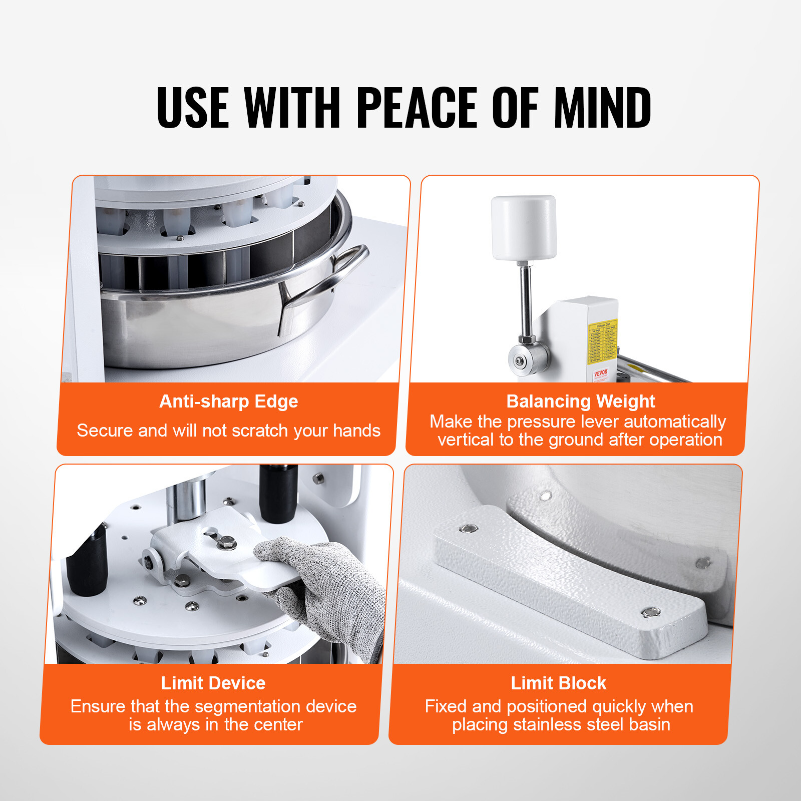 VEVOR Commercial Manual Dough Divider 40 PCS Dough Press Cutter Maker for Bakery