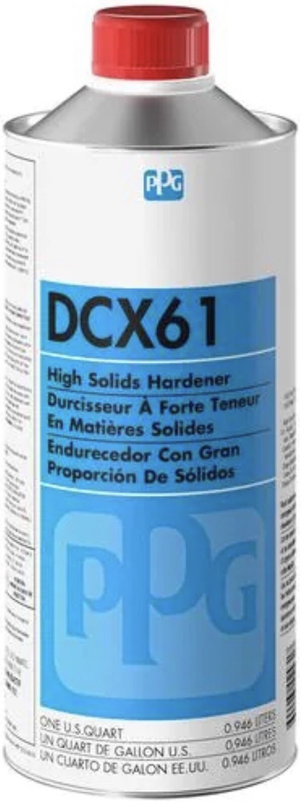 PPG DELTRON 1 Qt DCX61 High Solids Hardener, For Clear, FREE SHIPPING!