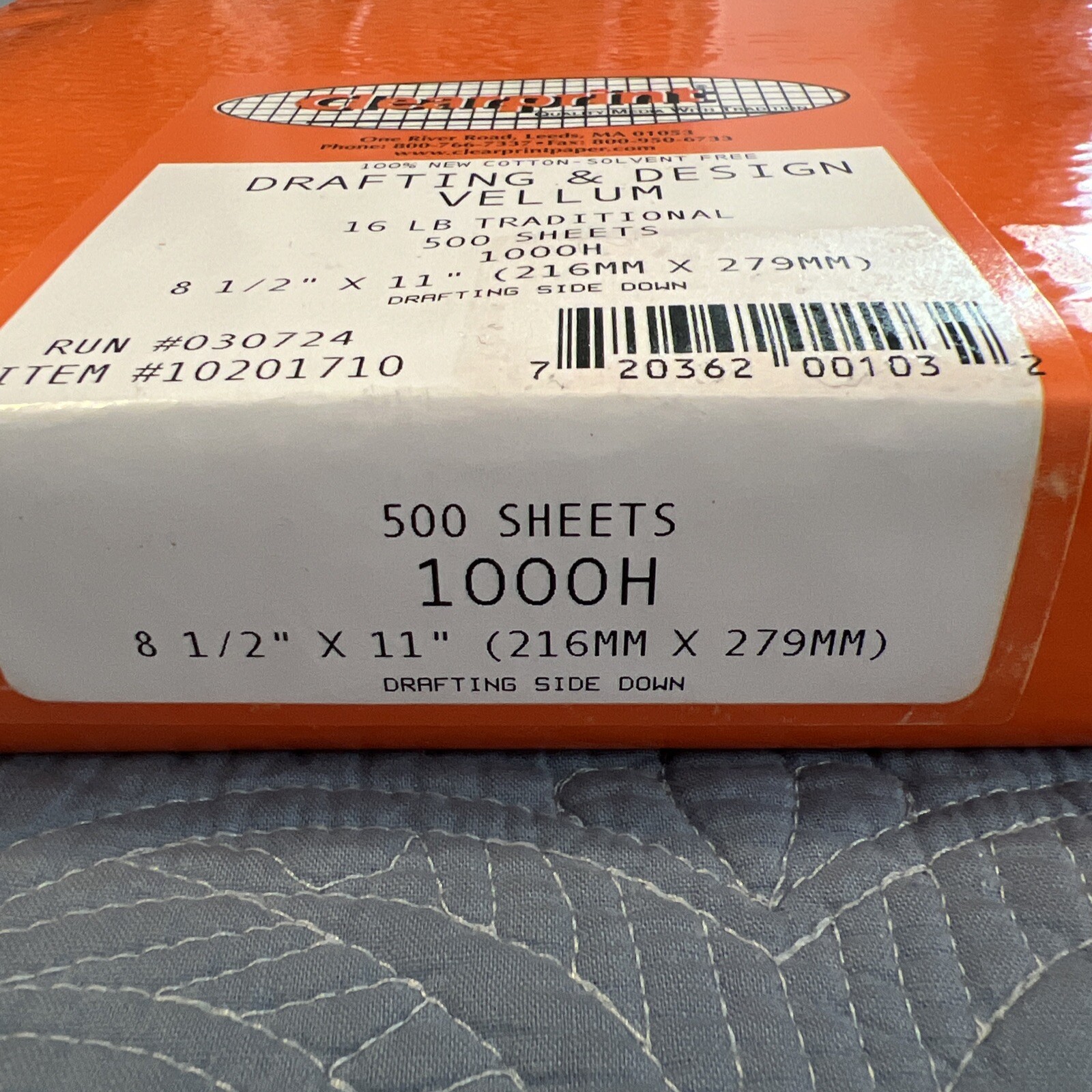 Clearprint Drafting & Design Vellum 16 LB 8.5 X 11 500 Sheets 1000H