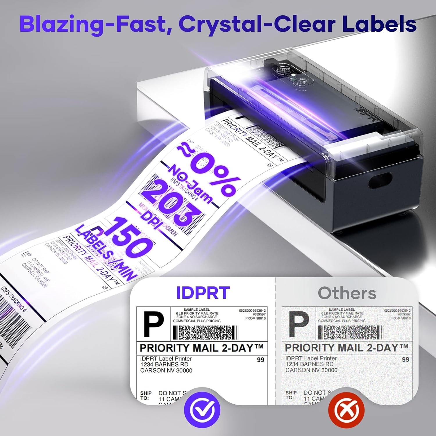 iDPRT Thermal shipping Label Printer Bluetooth 4x6 for USPS UPS Amazon eBay Etsy