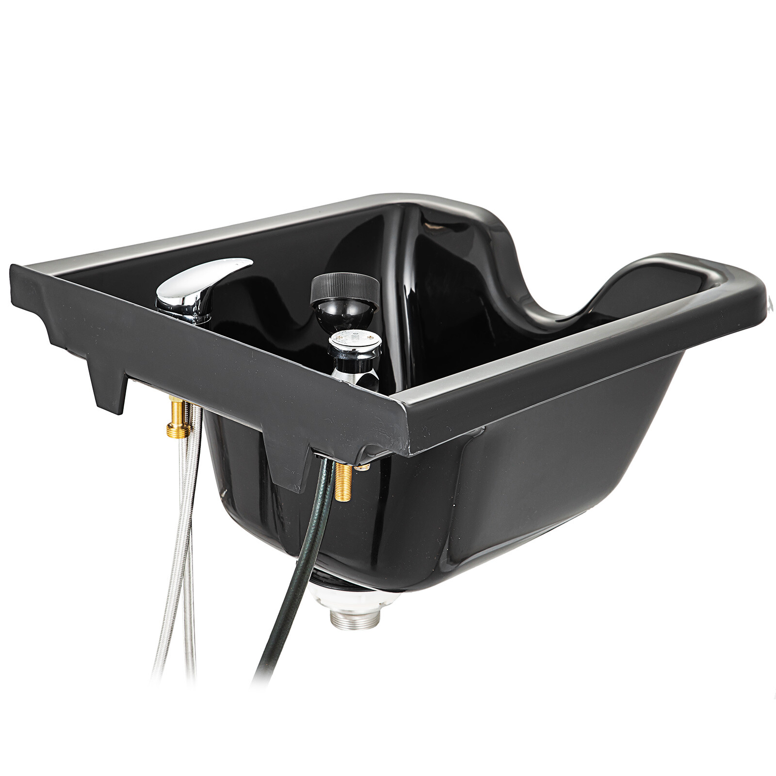 Black Square ABS Plastic Shampoo Bowl Salon Pool SPA Black Sink Hair Stylist