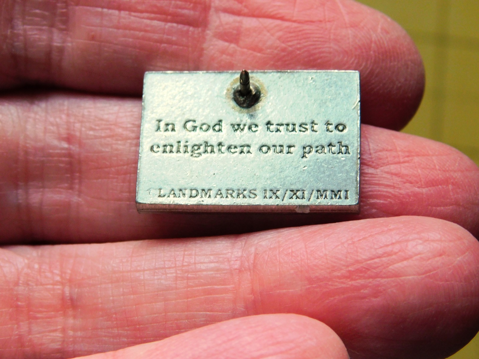 RaRe! Tac Pin 9-11-2001 REMEMBER Twin Towers 20th Anniversary Pewter Original