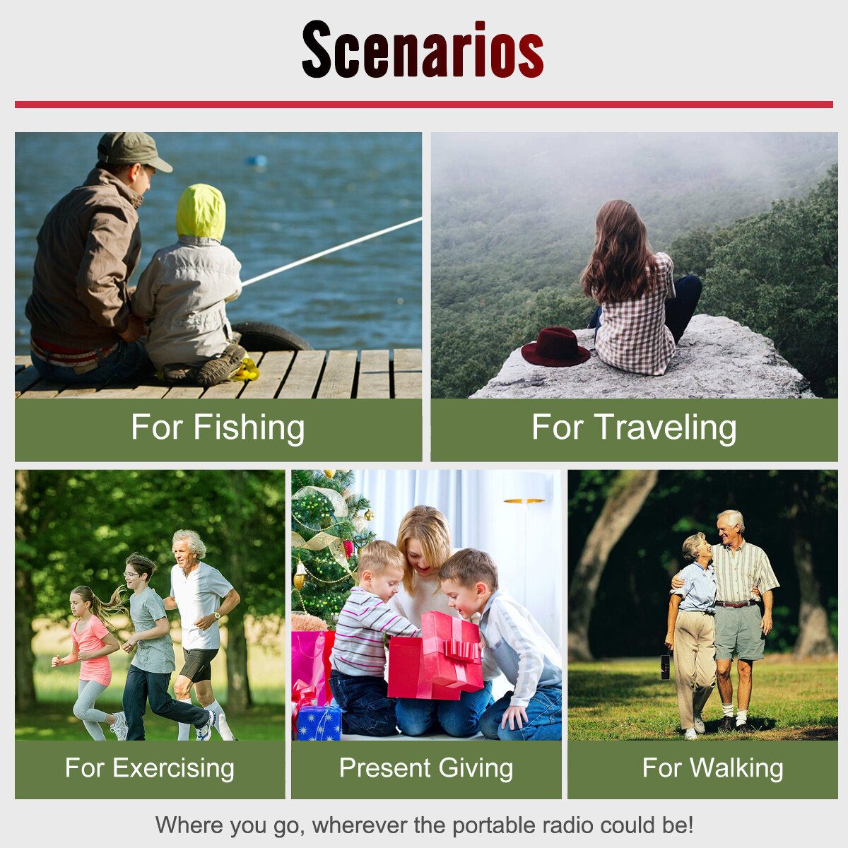 TR602 Portable FM/AM Radio Bluetooth Speaker MP3 Player Digital Rechargeable US