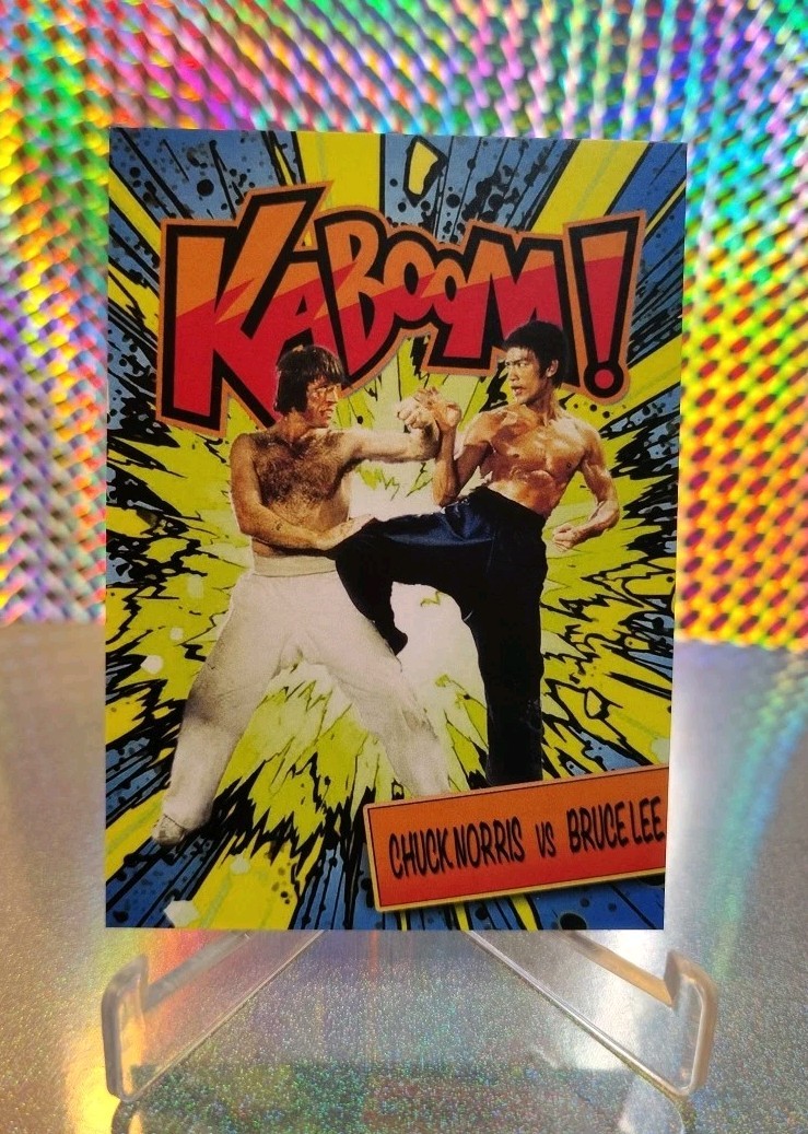 Custom Bruce Lee Chuck Norris Kaboom Fan Art  Card