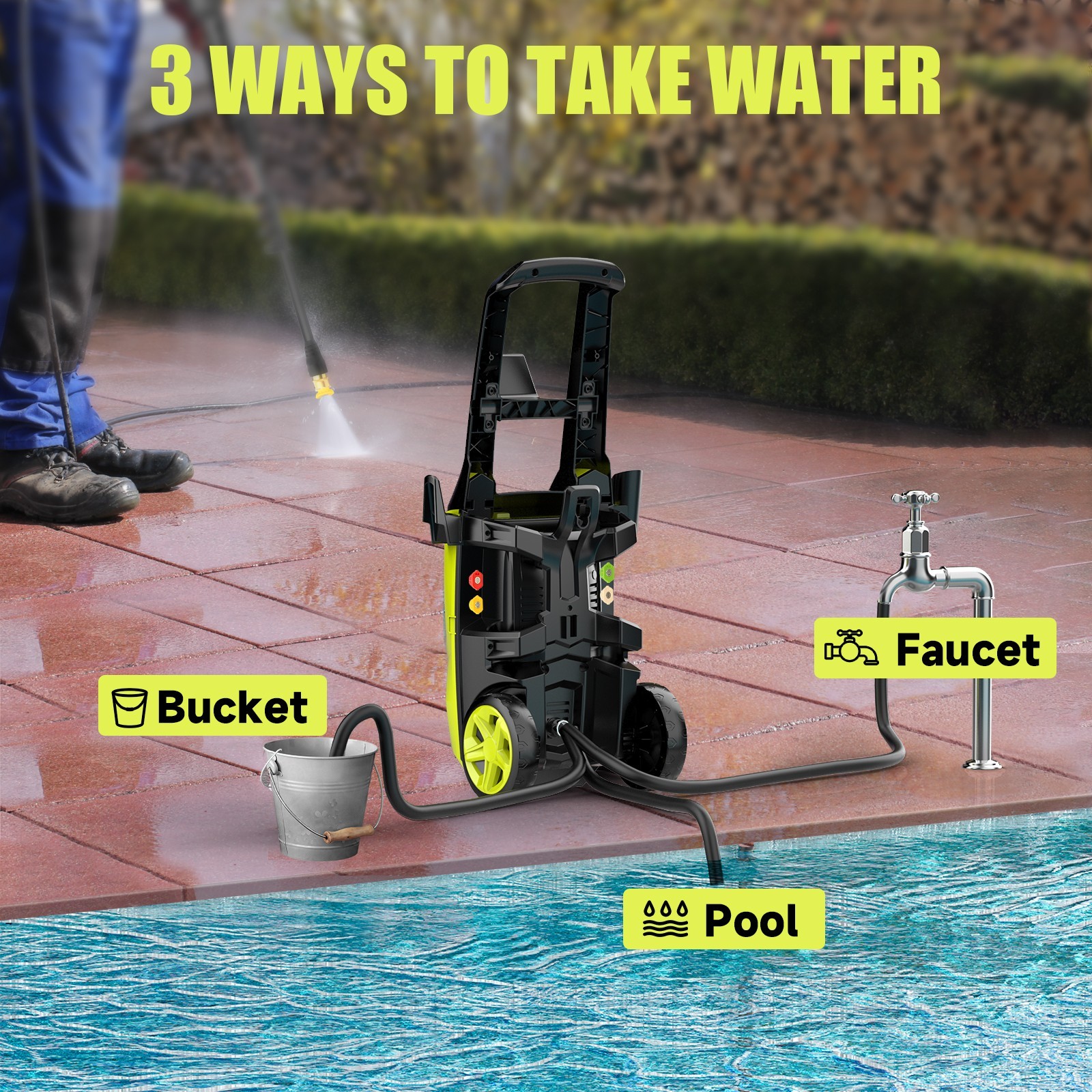 Electric Pressure Washer 4800PSI Max 4.0 GPM Power Washer Cleaning Machine New