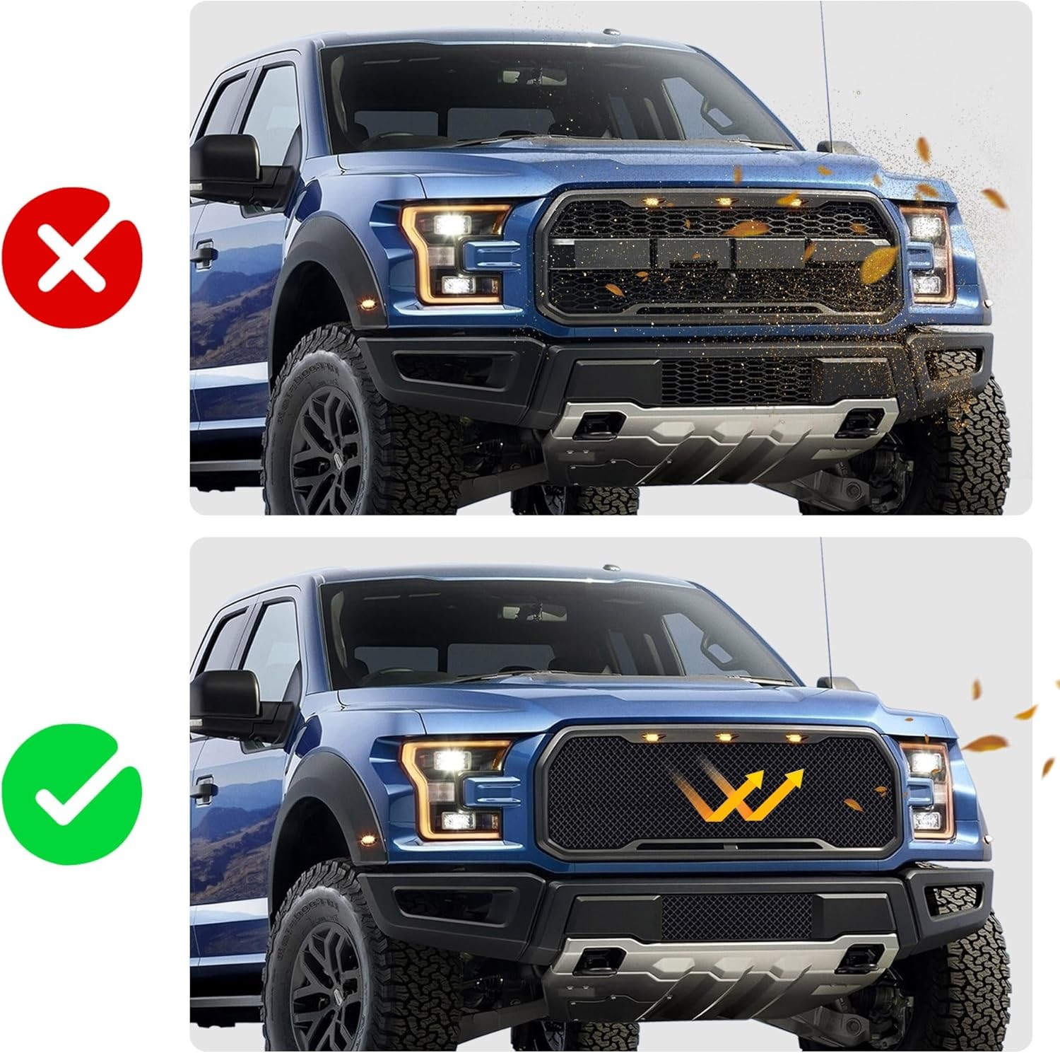 Malla Universal Para Parrilla De Auto De 40"X13" - Rejilla Automotriz De Ale