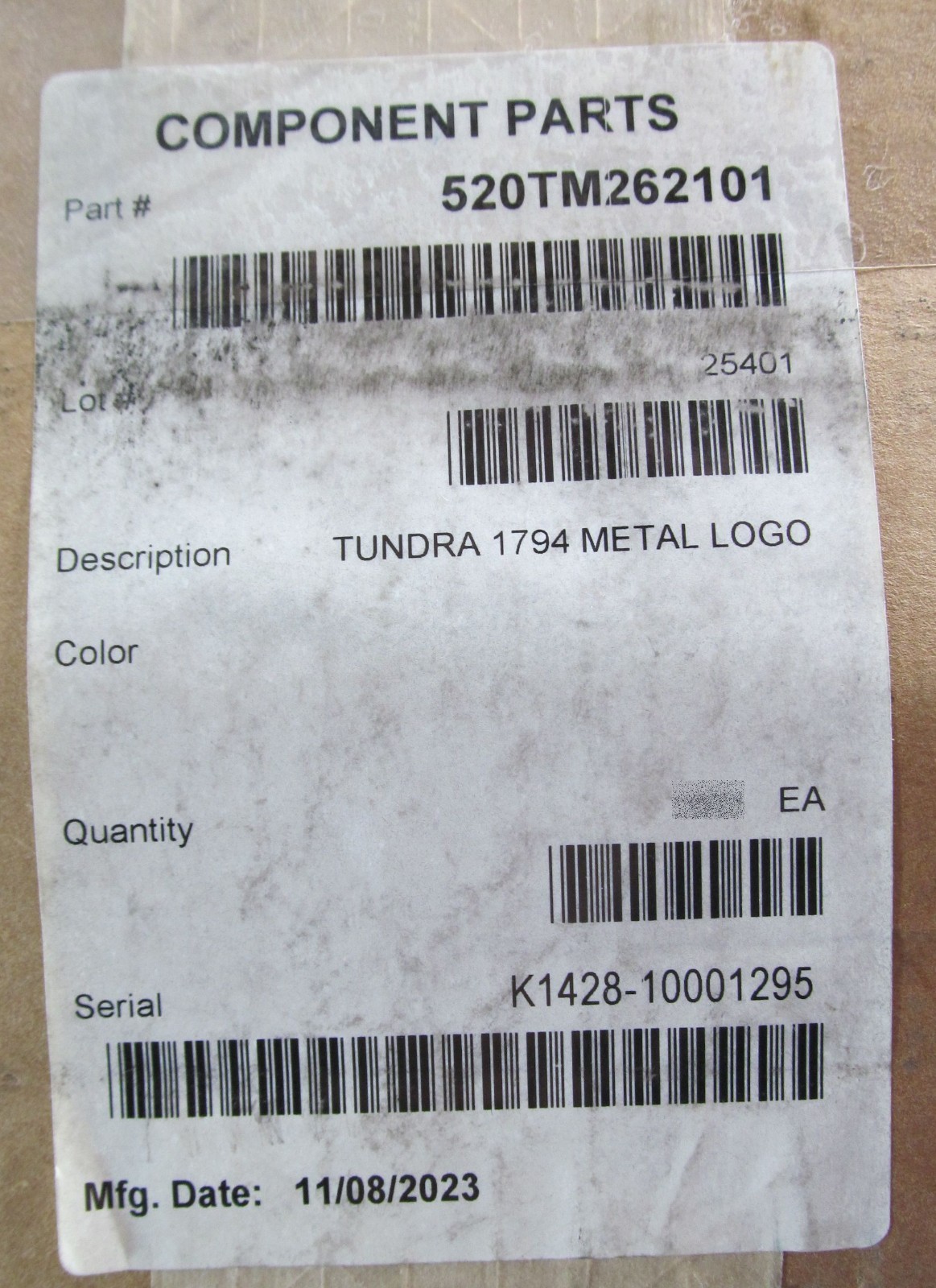 NEW OE TOYOTA TUNDRA 1794 EDITION CHROME CONSOLE BADGE/ EMBLEM 83.5mm x 16.5mm