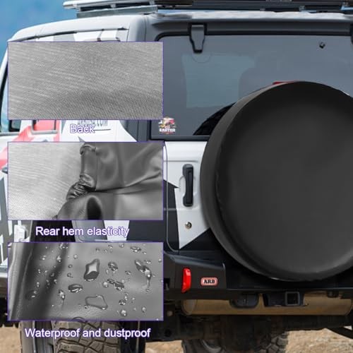 Car Spare Tire Cover, 15Inch Dustproof Waterproof Vehicle Spare 15Inch No Flag