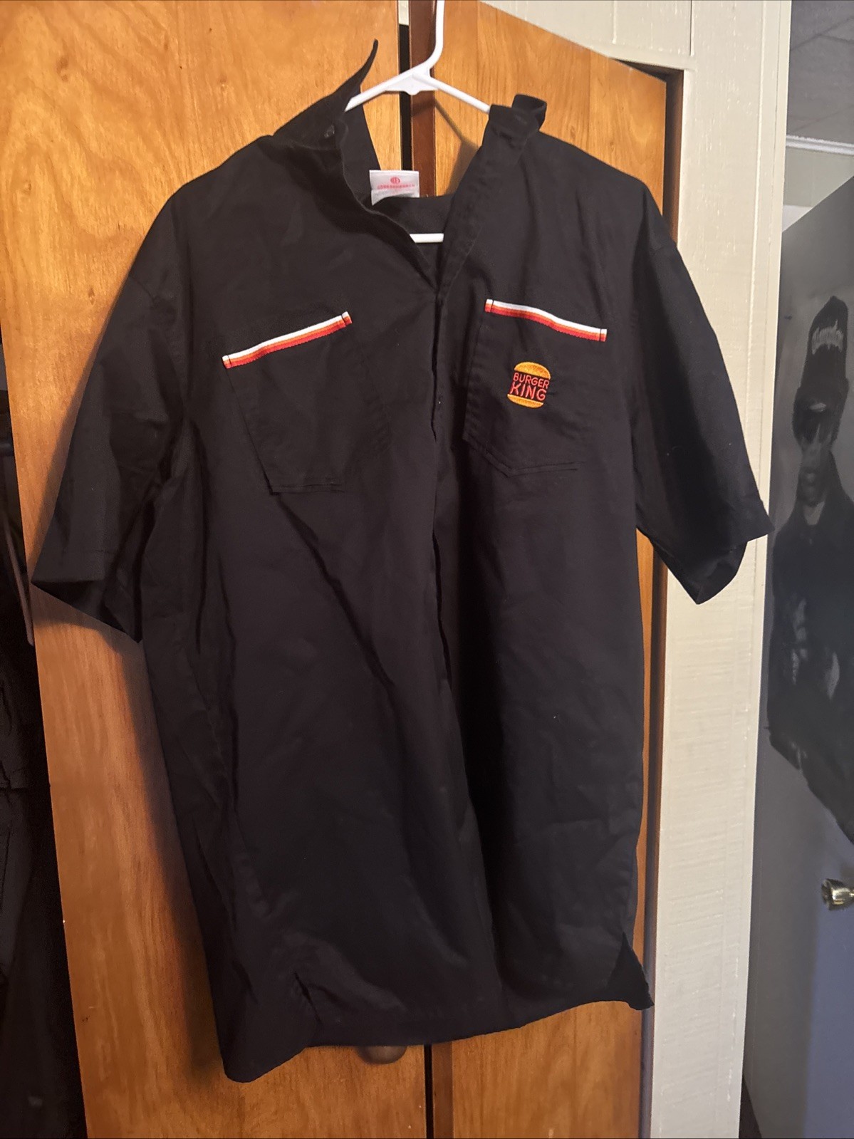 Burger King Manager Button Down & Black Unisex Extra Large Shirt