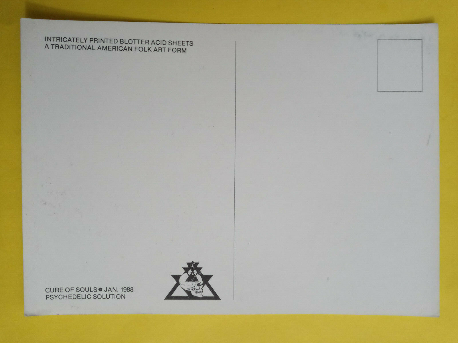 PSYchedeLic SoLution Cure of SouLS 1988 NeW York PoStcard