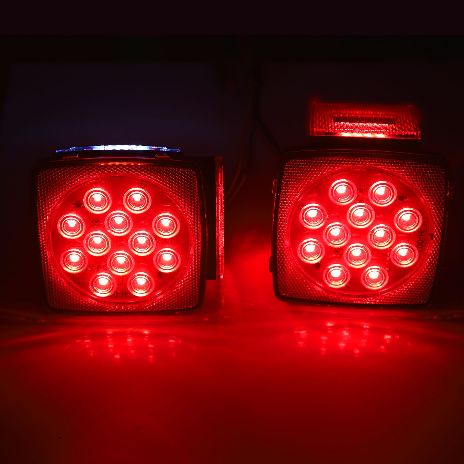 Rear Led Submersible Trailer Tail Lights Kit Boat Marker Truck Waterproof US