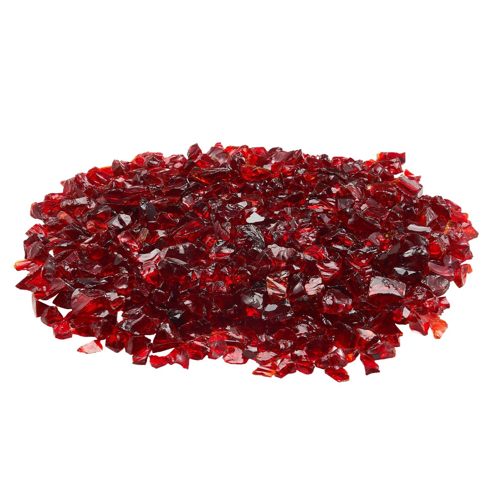 Uimoso 10 lbs Red Fire Glass 3/4-Inch for Fire Pits and Fireplace Tables