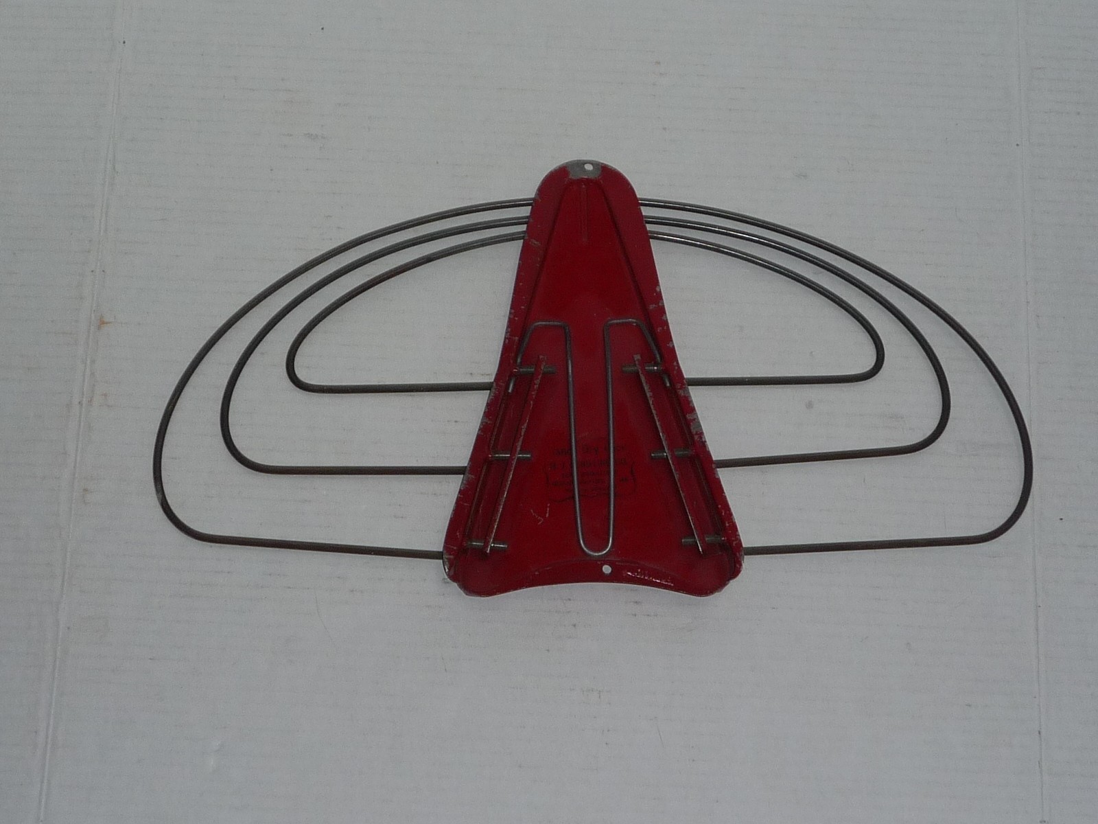 VINTAGE SPACE AGE RED M. J. SCHULING CO HANDY METAL DRY DRYING RACK NEAT