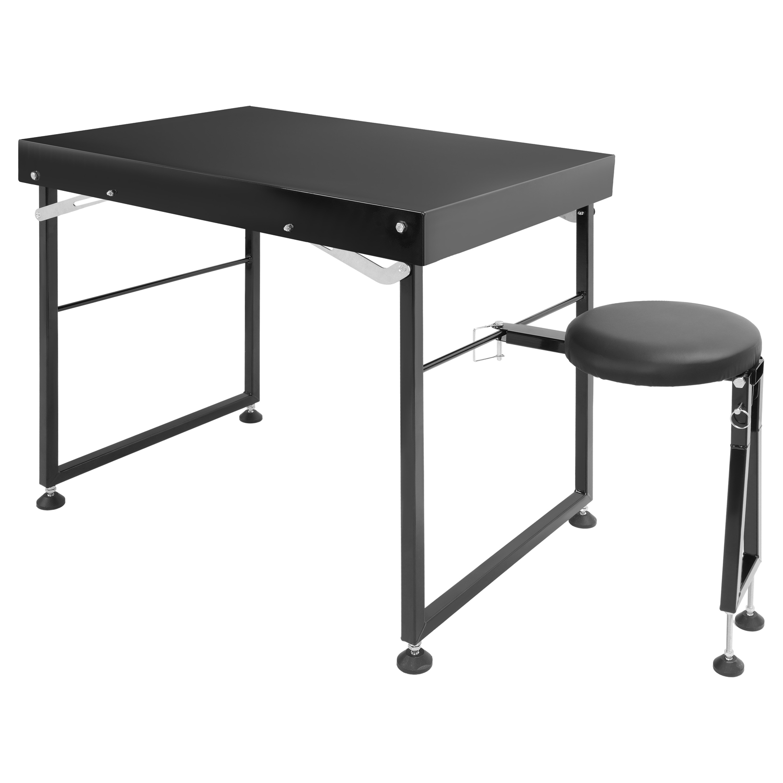 Heavy Duty Long Range Shooting Table Padded Seat Adjustable Legs Built-in Handle