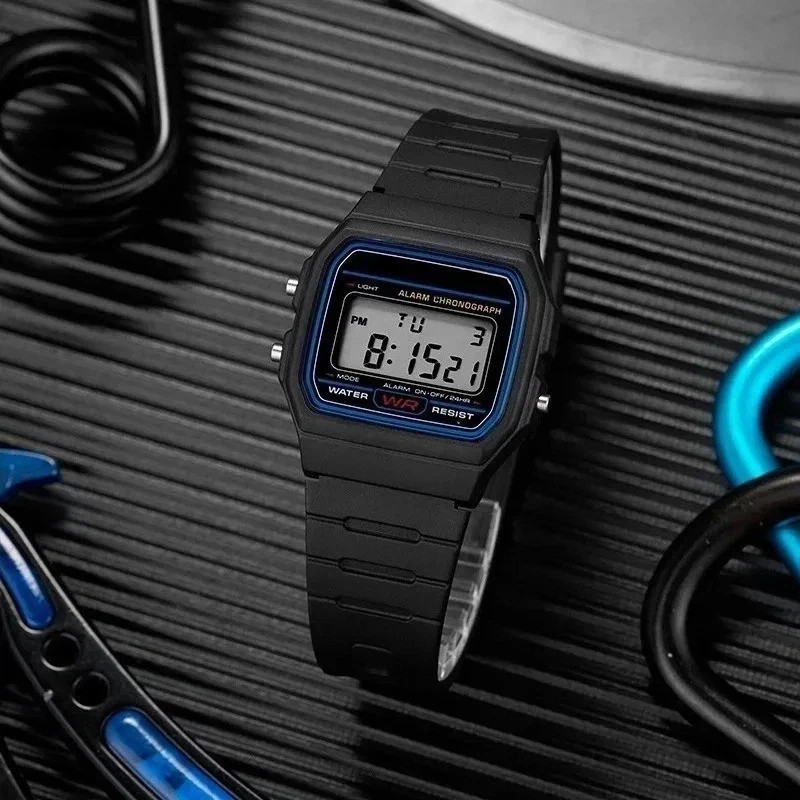 F 91W Classic Digital Resin Strap Watch Stopwatch Chronograph Sport Unisex Men*