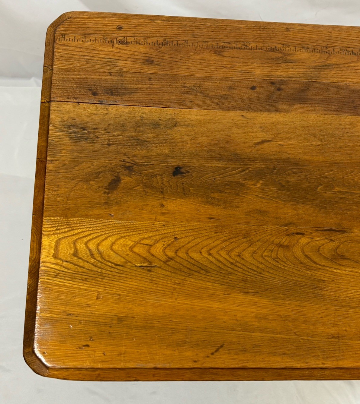 Antique Vintage Folding Wood Sewing Work Table w/ Ruler 35.75"x18" Child’s