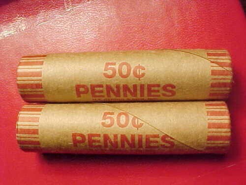"2" 1968-S OBW LINCOLN MEMORIAL PENNY ROLLS GEM RED CENTS UNCIRCULATED++
