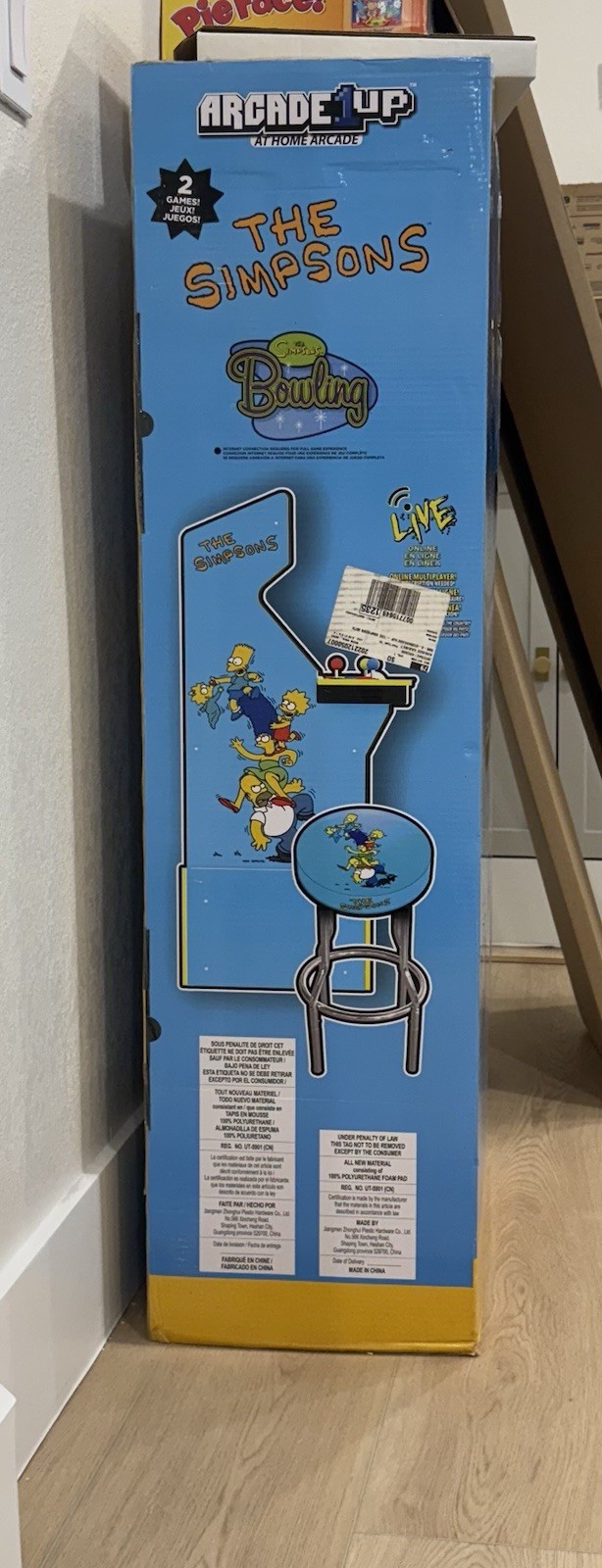 Arcade1Up The Simpsons Arcade Machine - Blue Brand New