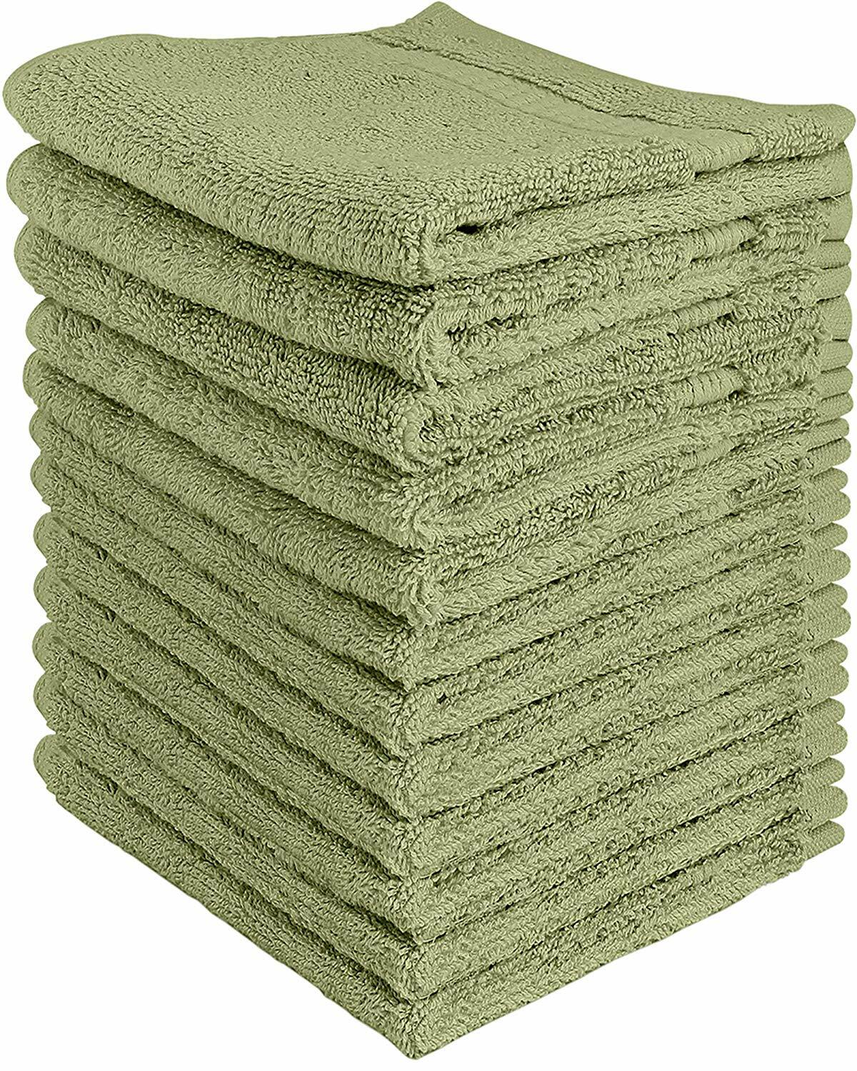 Utopia Towels 600 GSM 12 Pack Premium Cotton Washcloth Set 12 x 12 Inches