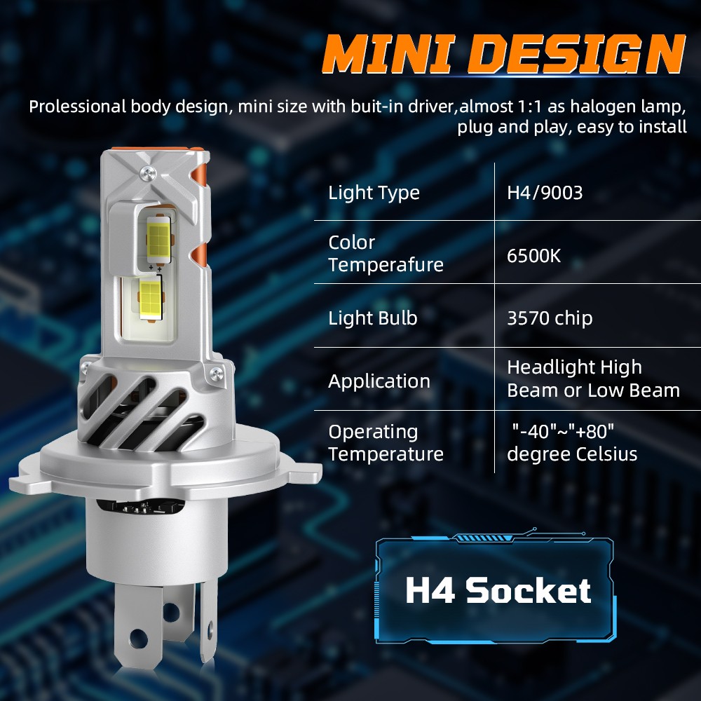 SUper Bright LED Hi/Lo Headlight Bulb for Yamaha Enticer Snowmobile 1977–1981