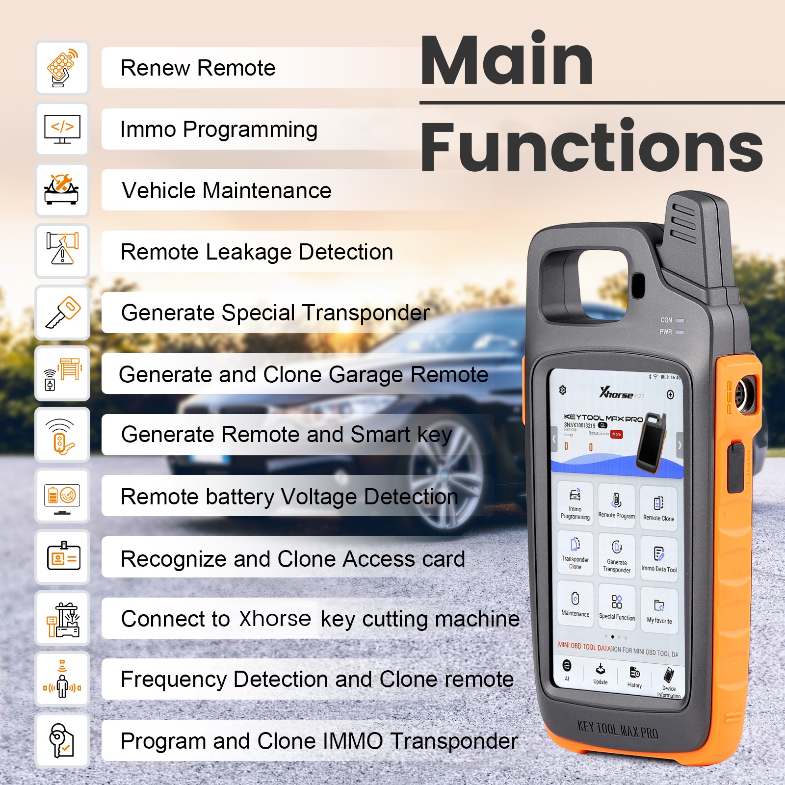 Xhorse VVDI Key Tool Max PRO Combines Key Tool Max and Mini OBD Tool Functions